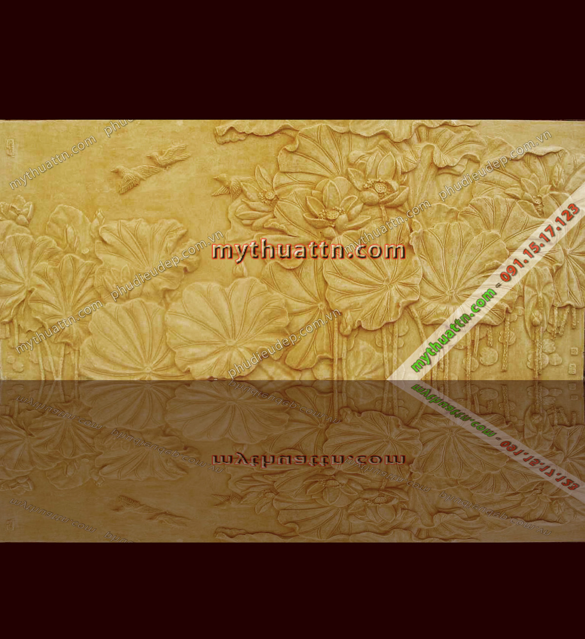 Phù điêu hoa sen COMPOSITE 013