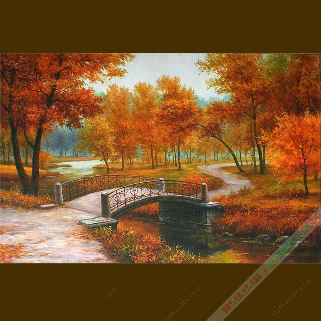 Tranh sơn dầu phong cảnh mùa thu