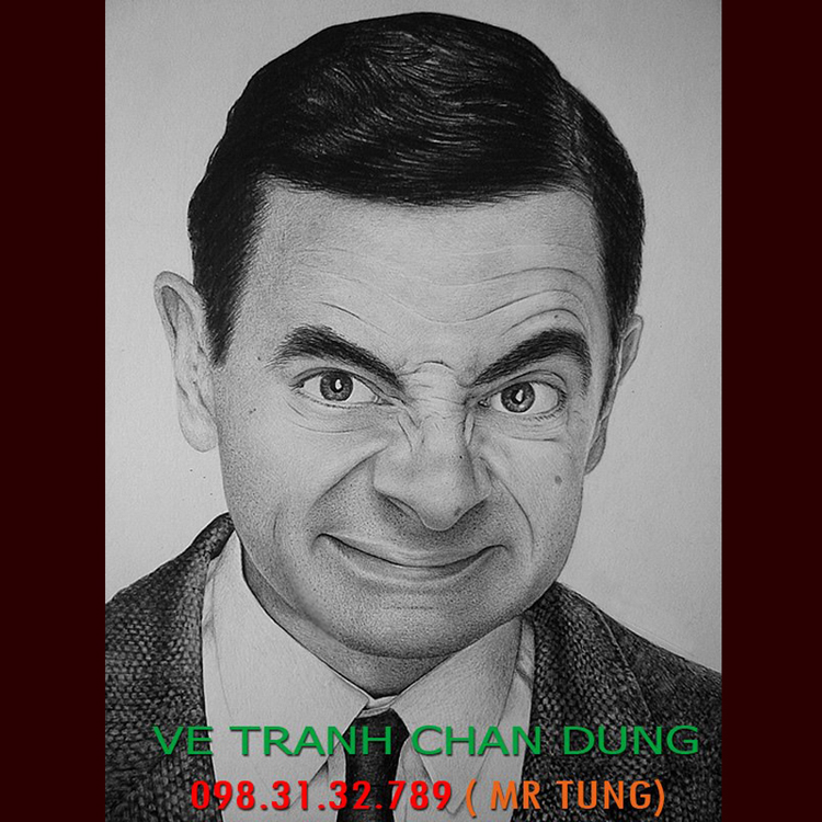 Tranh chân dung Mr Bean 006