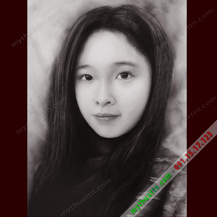 Tranh Chân dung Chì Than đen trắng - Vẽ 2 tặng 1 Tranh Chân Dung Chì Than Đen Trắng - Vẽ 2 Tặng 1