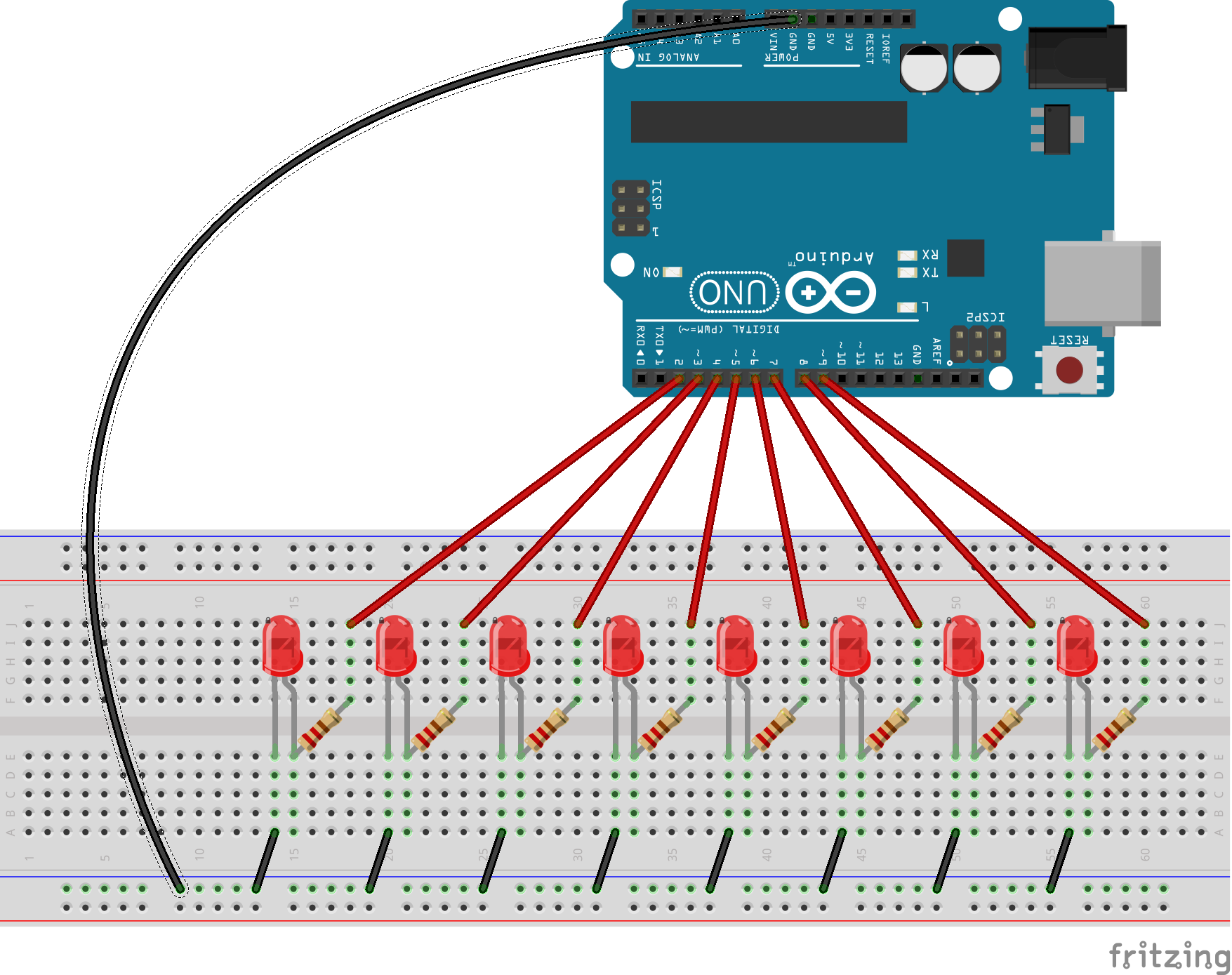 Mạch điều khiển 8 LED đơn hiệu chỉnh ánh sáng dễ dàng