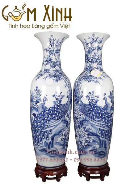 Chiêm ngưỡng top 15 mẫu lộc bình men lam đẹp - BST lộc bình Bát Tràng bán chạy