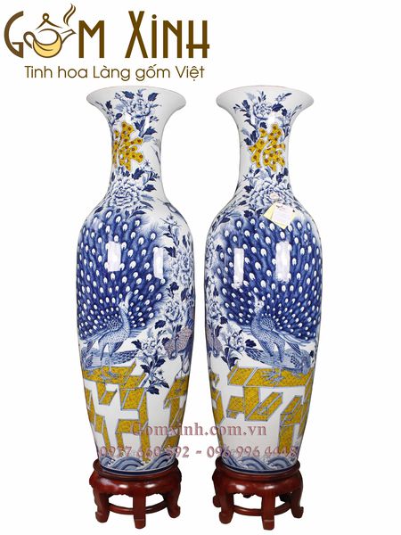 TỐP 15 Bộ lộc bình men lam đẹp | Lộc Bình Bát Tràng Hàng Chuẩn Giá Tốt