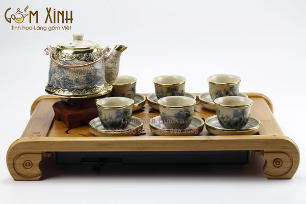 Danh sách địa chỉ mua ấm chén bọc đồng đẹp nhất tại Bát Tràng