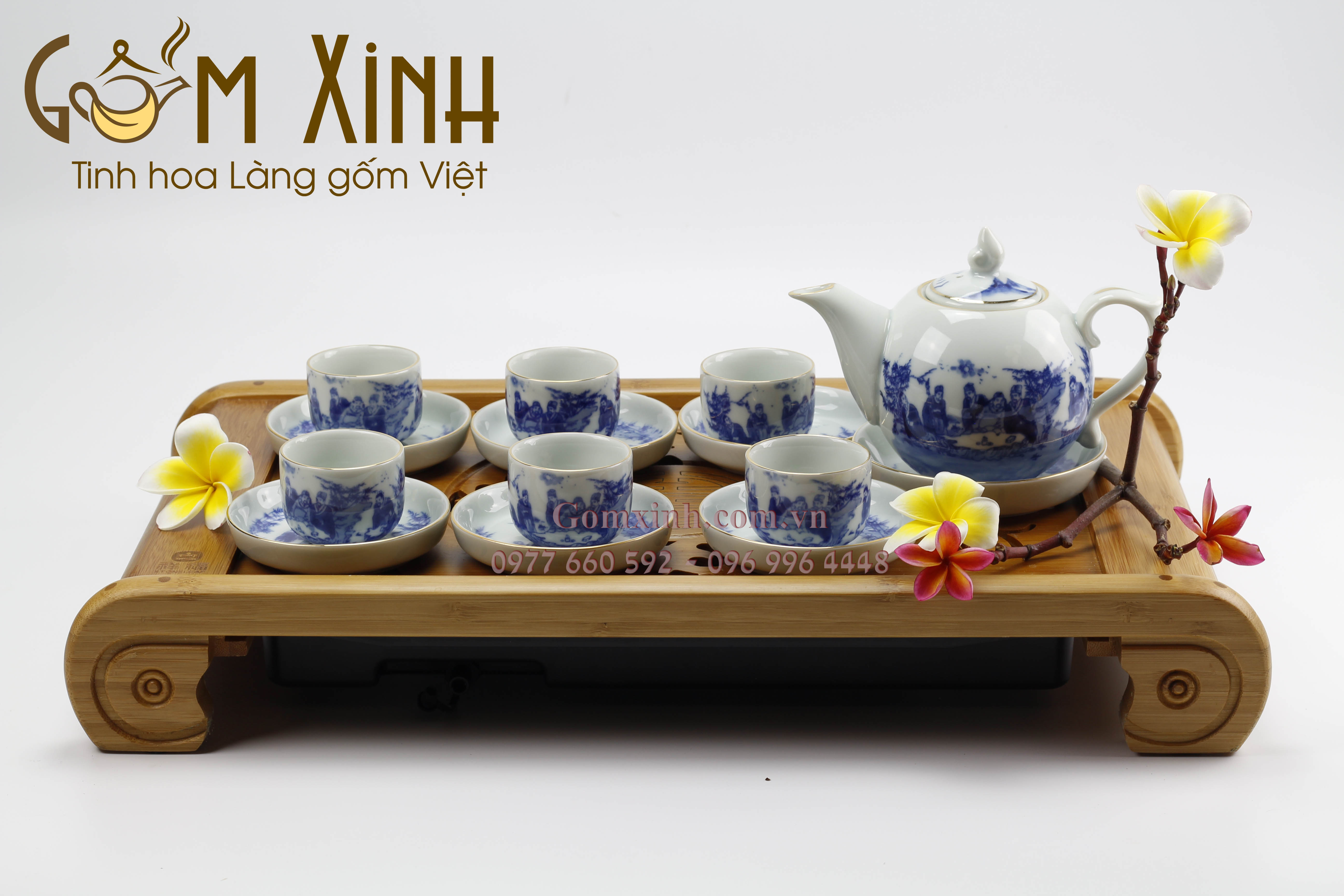 Địa chỉ mua các loại ấm chén Bát Tràng men lam cổ uy tín nhất