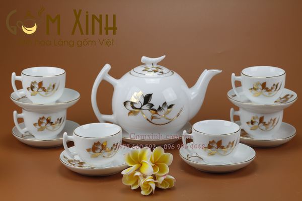 Giá ấm chén Bát Tràng cao cấp - chọn mua mẫu Đẹp-Rẻ-Sang