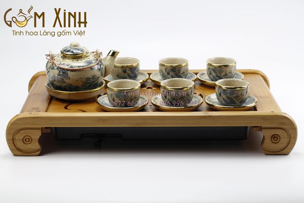 Chọn mua quà tặng ngày tết ý nghĩa với ấm chén Bát Tràng cao cấp
