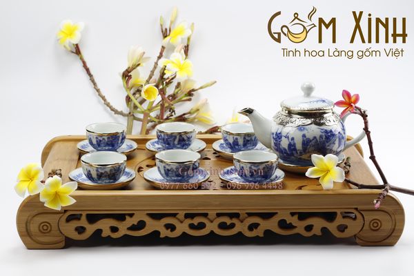 Top 10 bộ ấm chén đẹp giá rẻ tại Bát Tràng chỉ từ 230.000đ - Mua Ngay