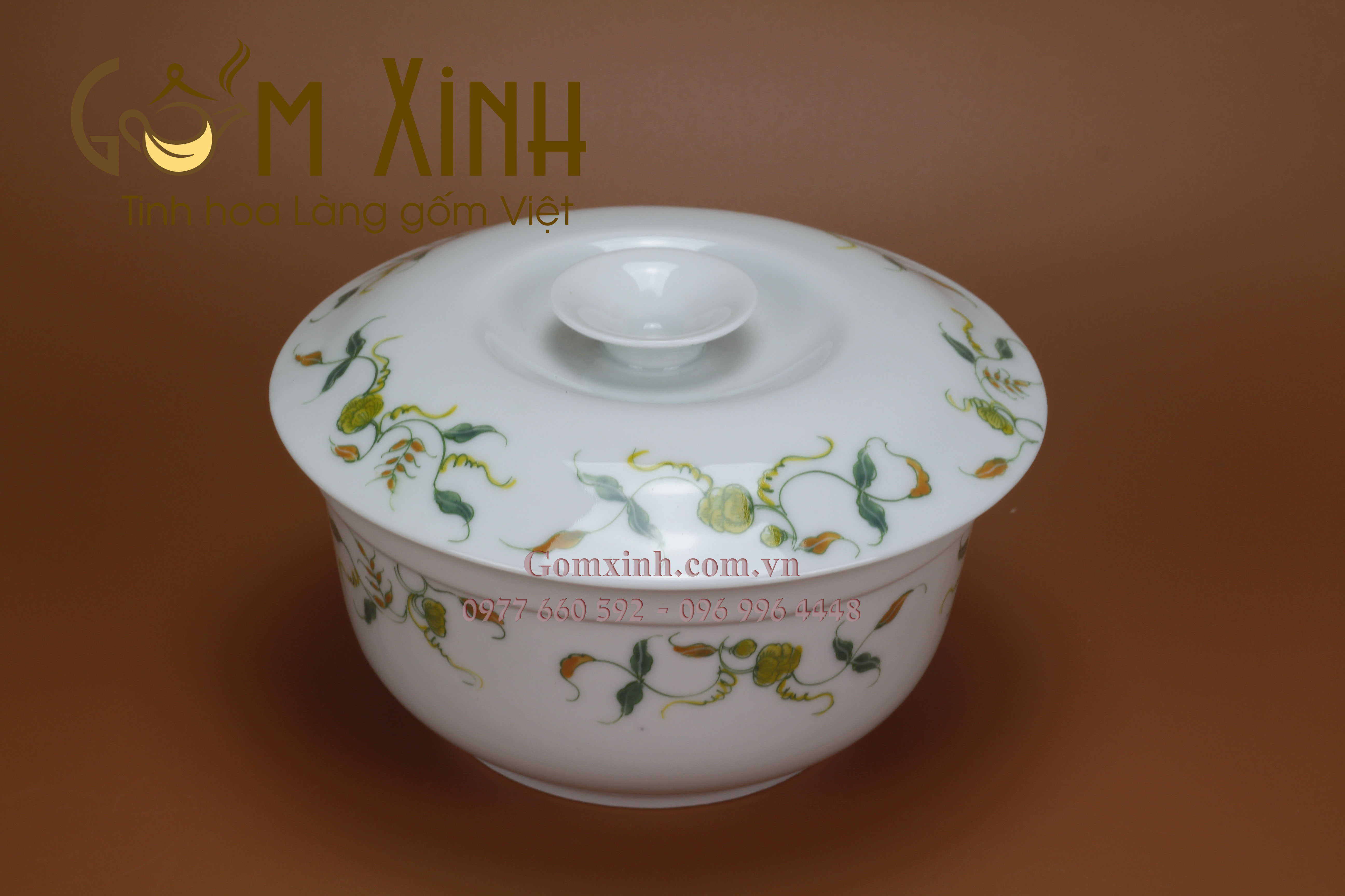 Bộ đồ ăn sứ Bát Tràng - Hoa dây