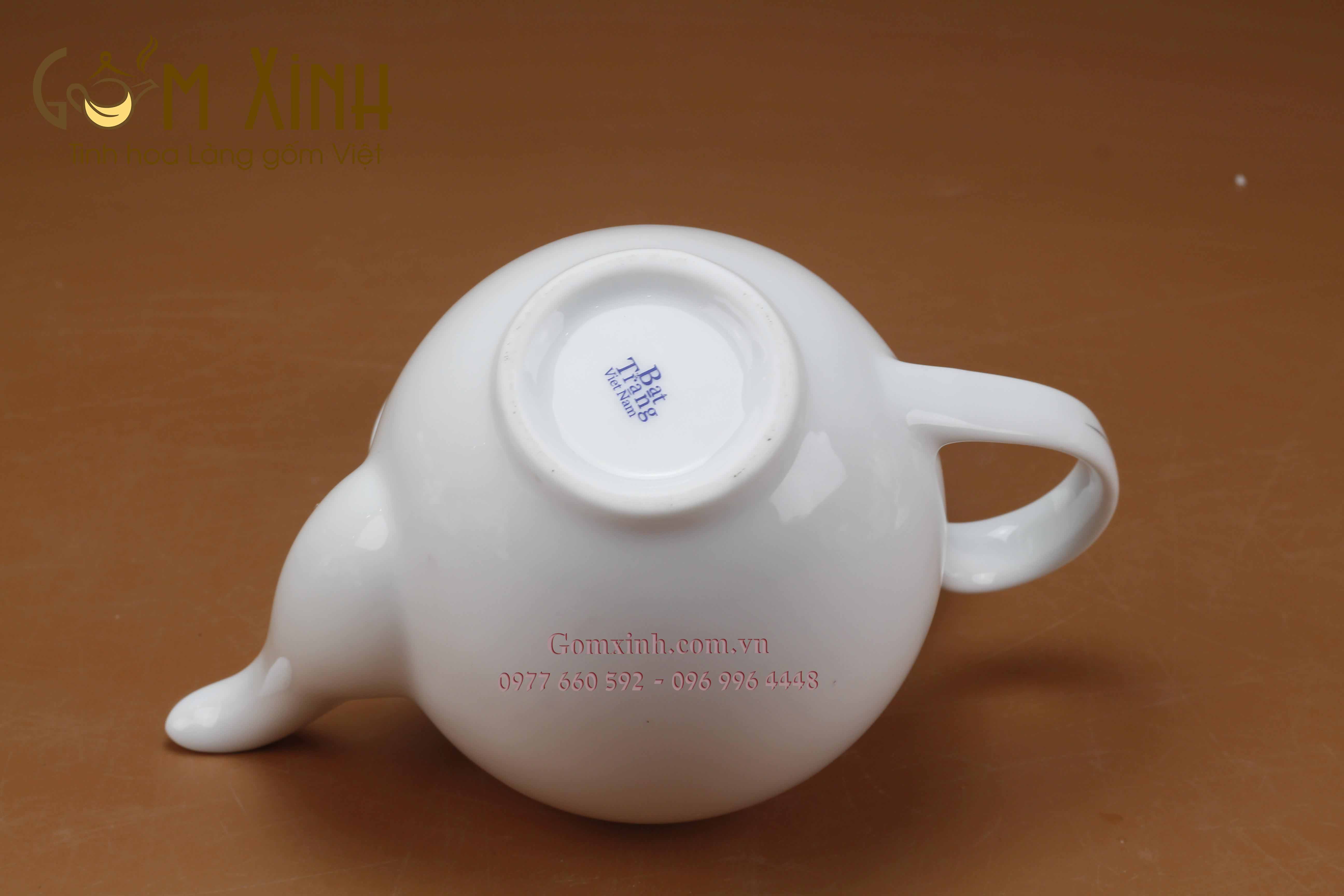Bộ trà Minh Long viền vàng kim kèm phụ kiện