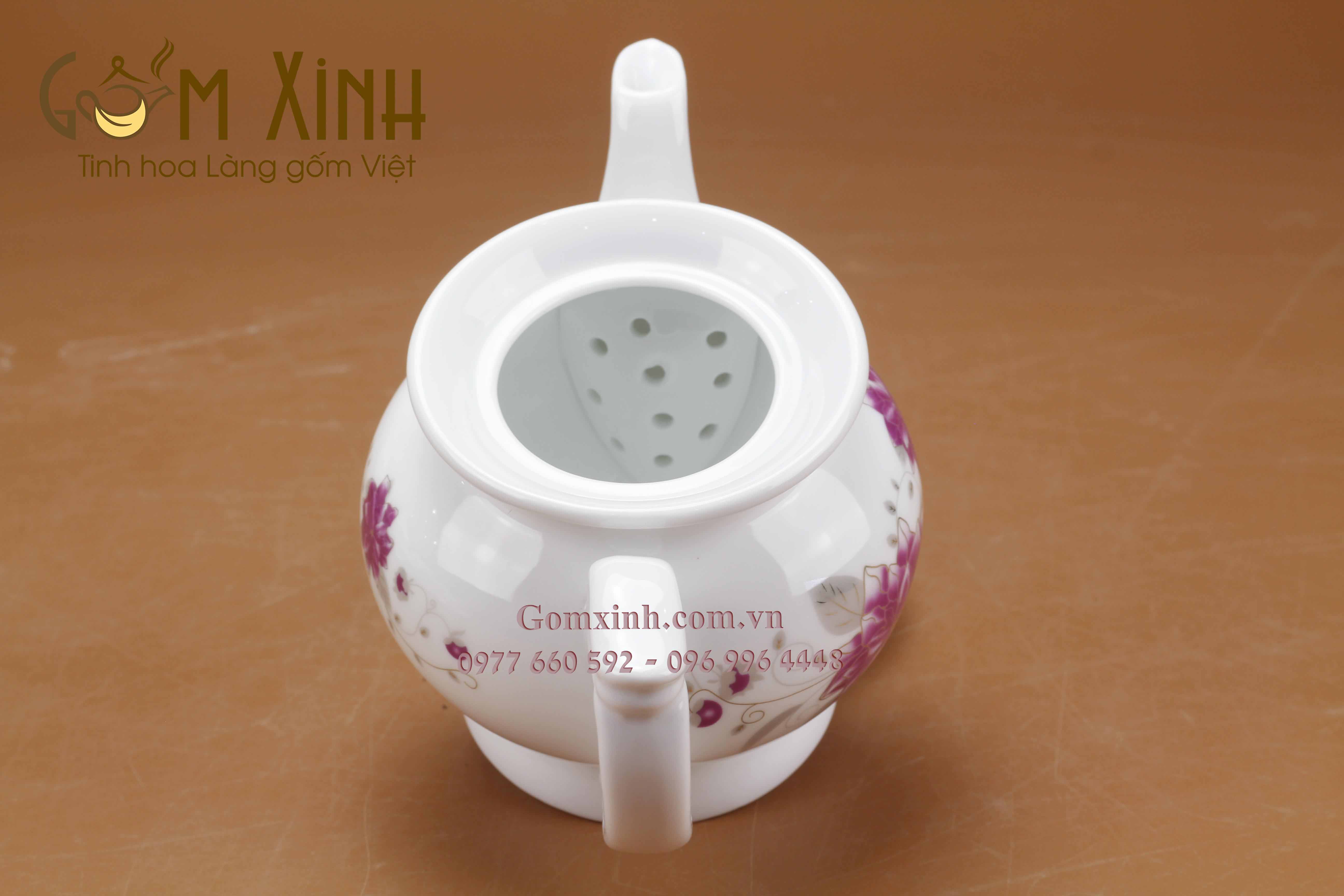Bộ trà Phú Quý hoa tím
