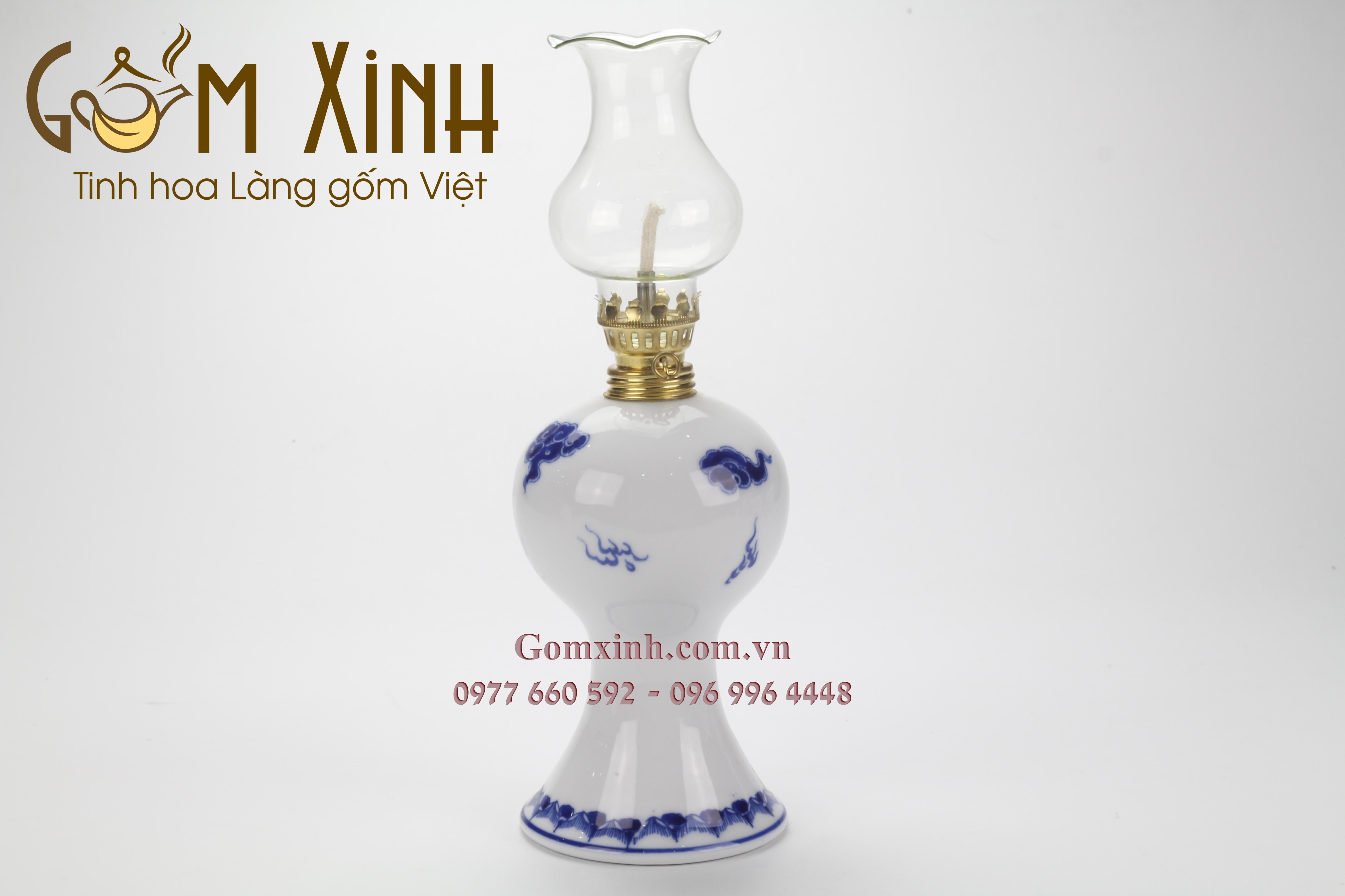 Đèn thờ họa tiết rồng S2 (cao 27cm)