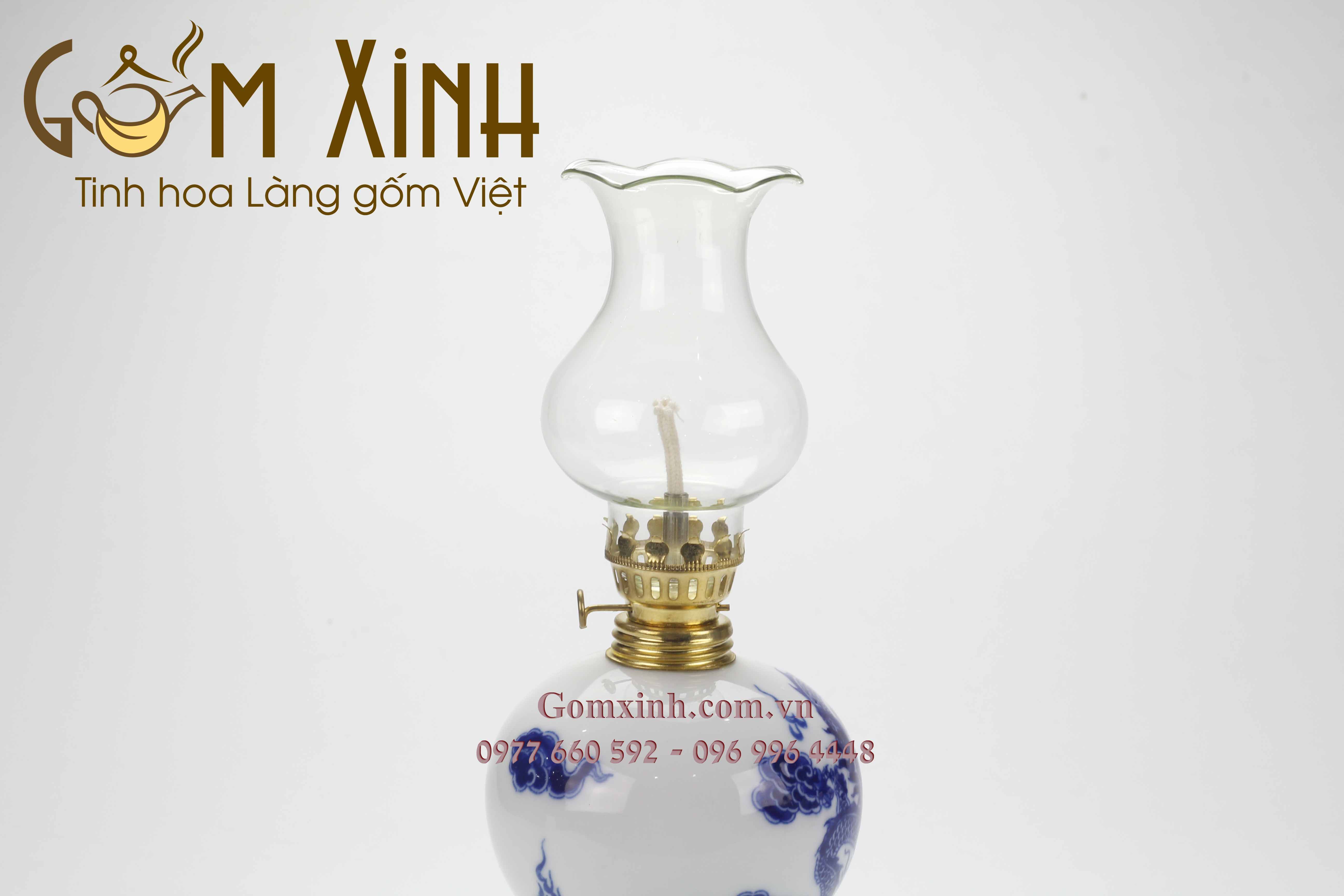 Đèn thờ họa tiết rồng S3 (cao 25cm)