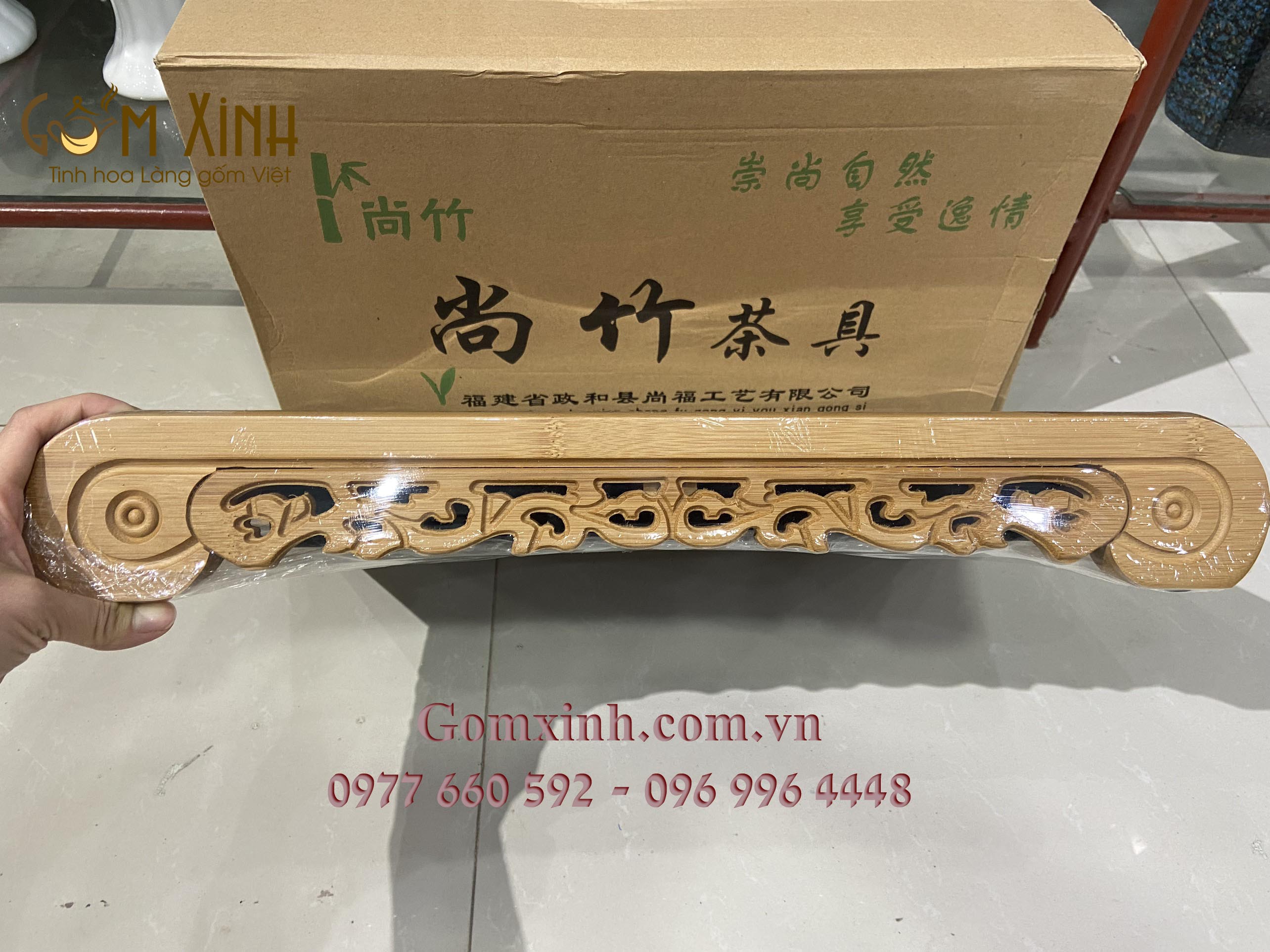 Khay Khổng Minh cao cấp (khay gỗ tre tự nhiên)