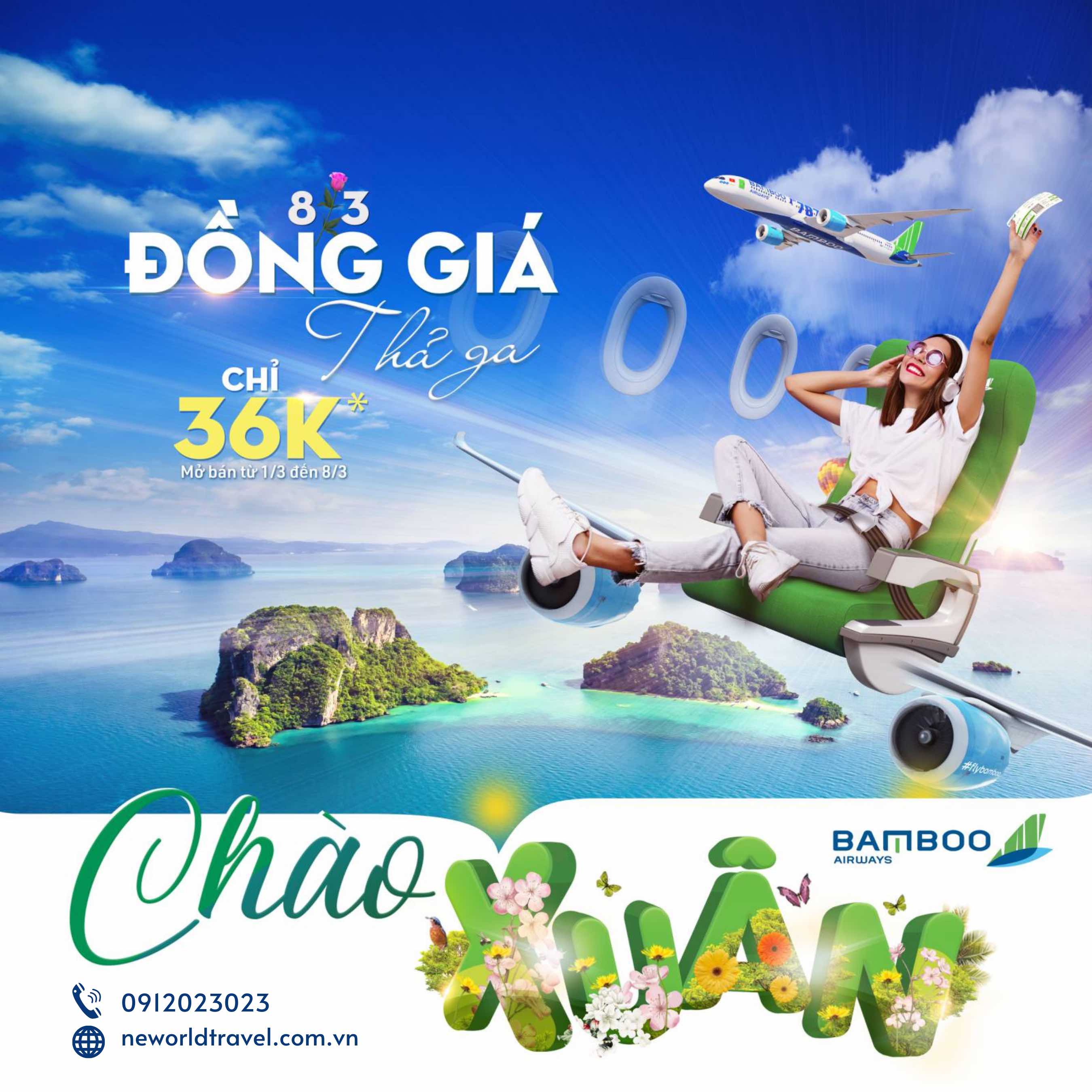 BAMBOO AIRWAYS 8/3 ĐỒNG GIÁ THẢ GA – CHỈ TỪ 36K*