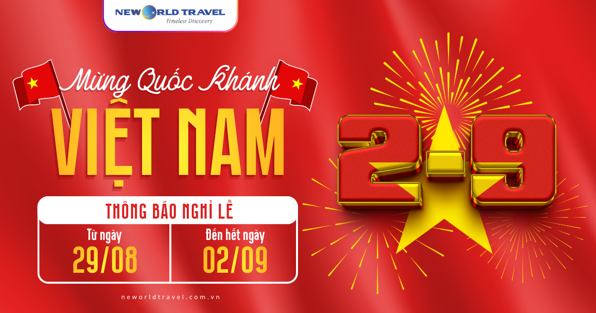 🇻🇳 Thông báo lịch nghỉ lễ Quốc Khánh 02/09