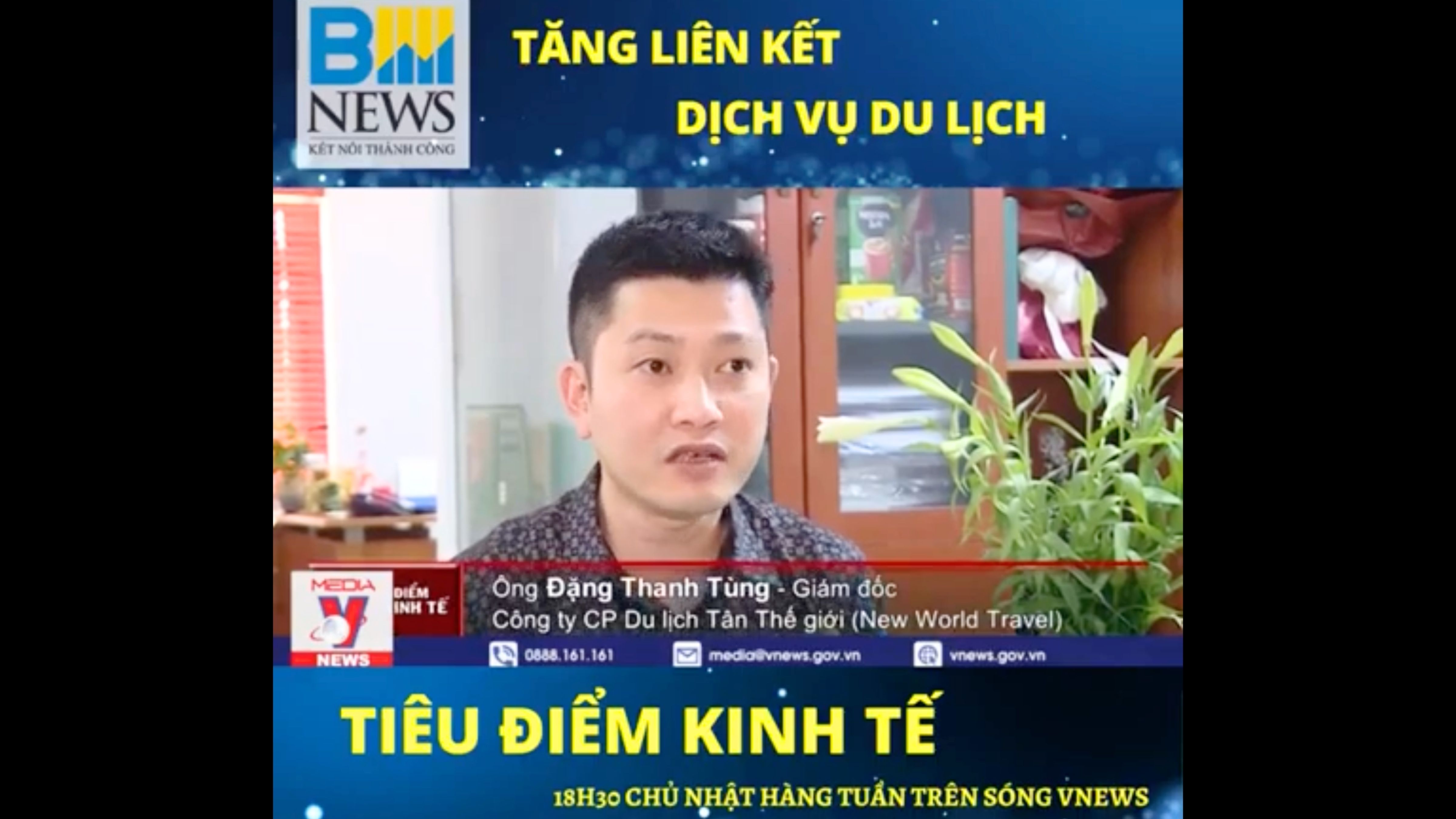 Giám đốc Đặng Thanh Tùng trên Bnews: Tăng liên kết dịch vụ du lịch