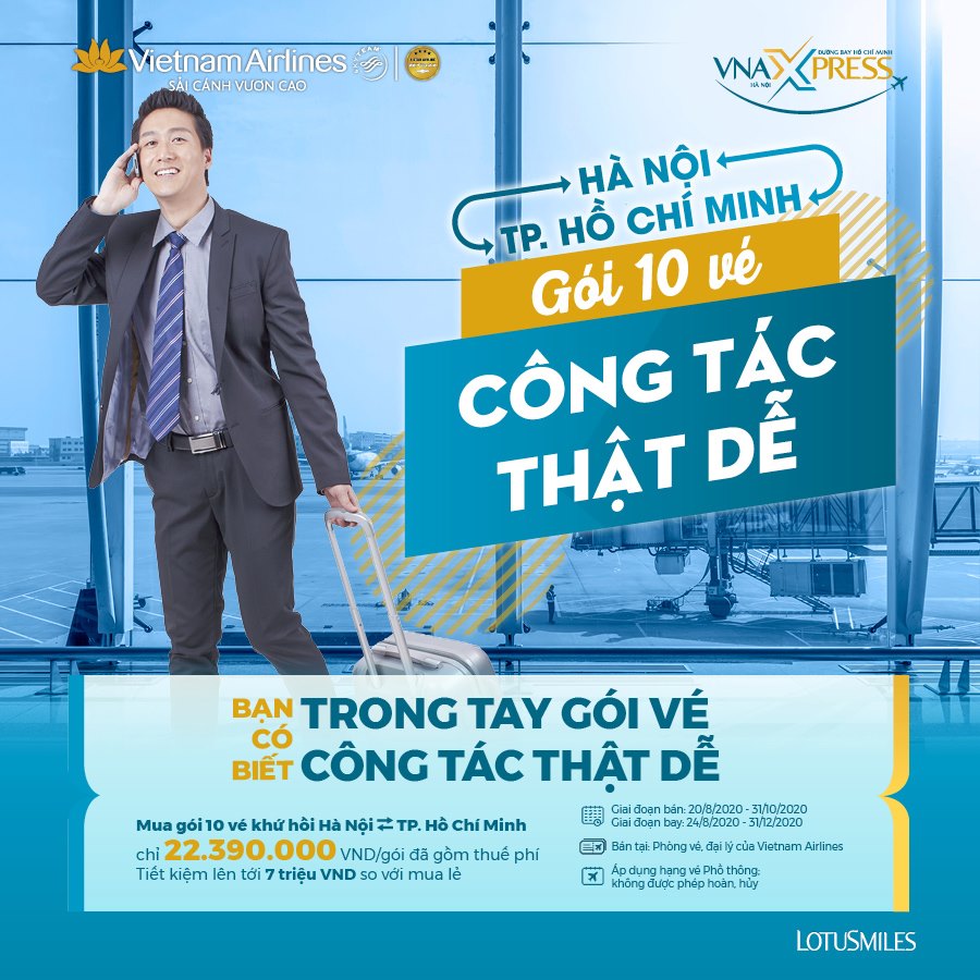 Công tác TP. HCM – Hà Nội thật dễ và tiết kiệm với VNA