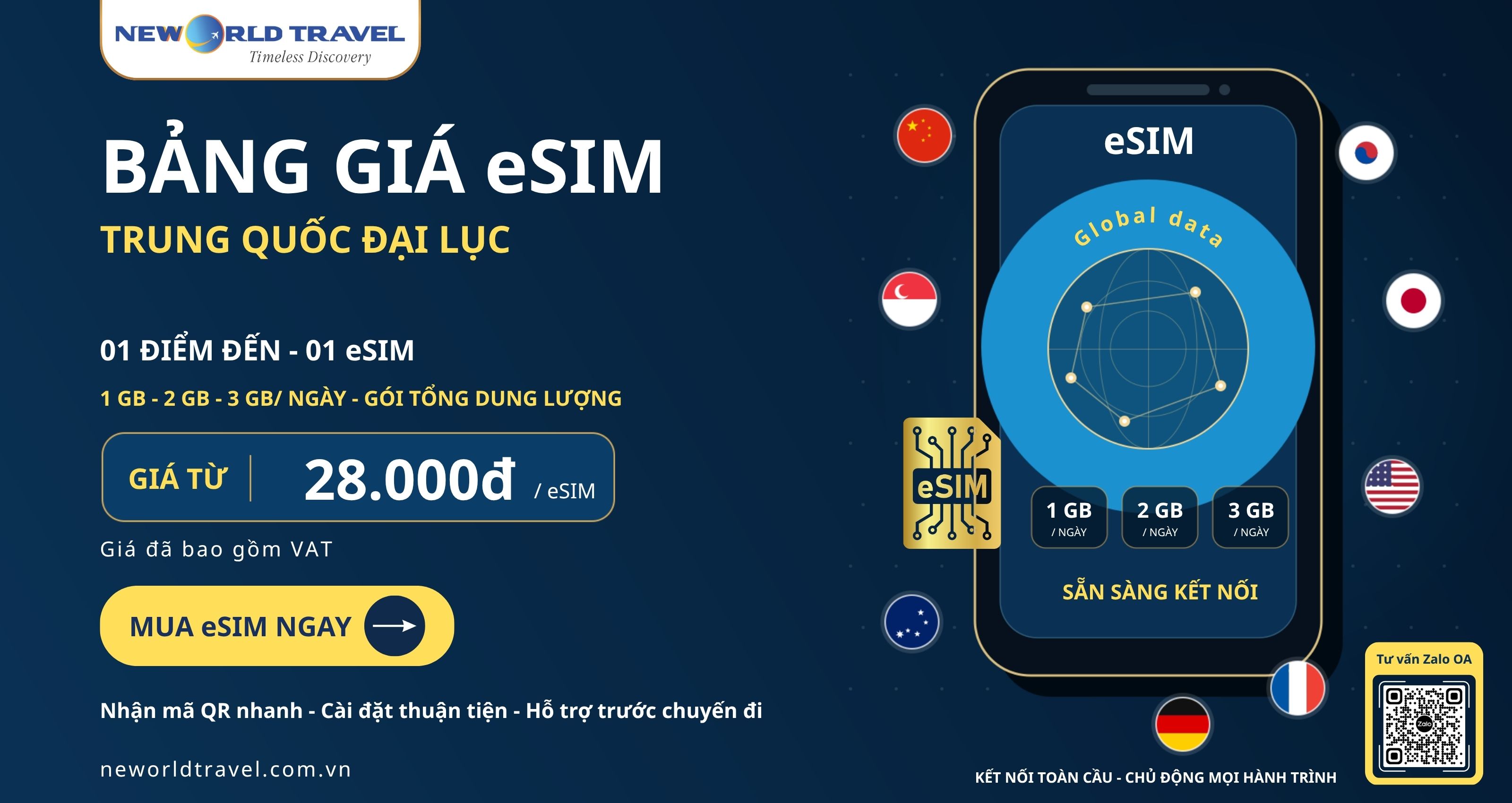 BẢNG GIÁ eSIM TRUNG QUỐC ĐẠI LỤC - KẾT NỐI THUẬN TIỆN TRONG SUỐT HÀNH TRÌNH