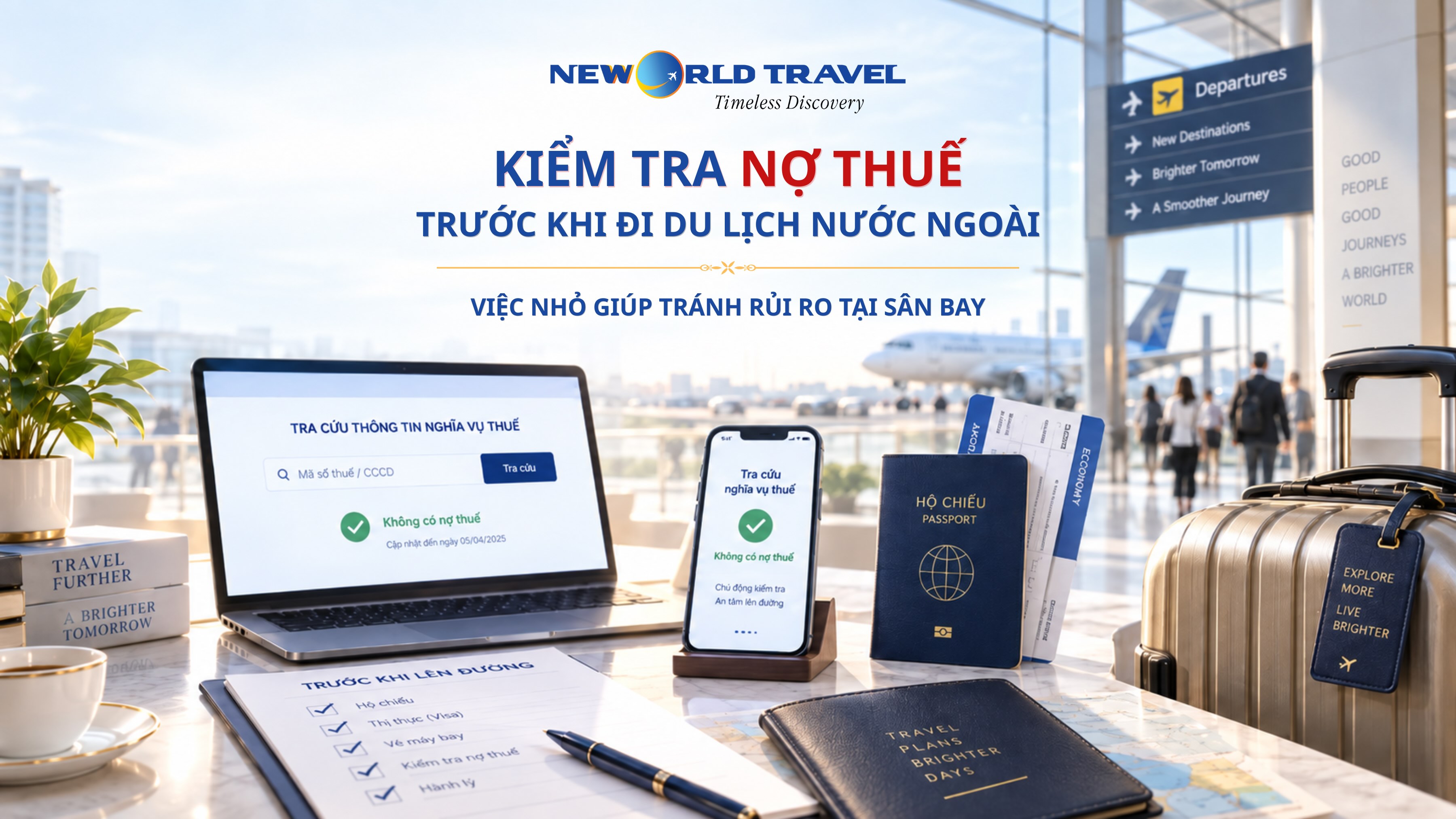Kiểm tra nợ thuế trước khi đi du lịch nước ngoài: Việc nhỏ giúp tránh rủi ro tại sân bay
