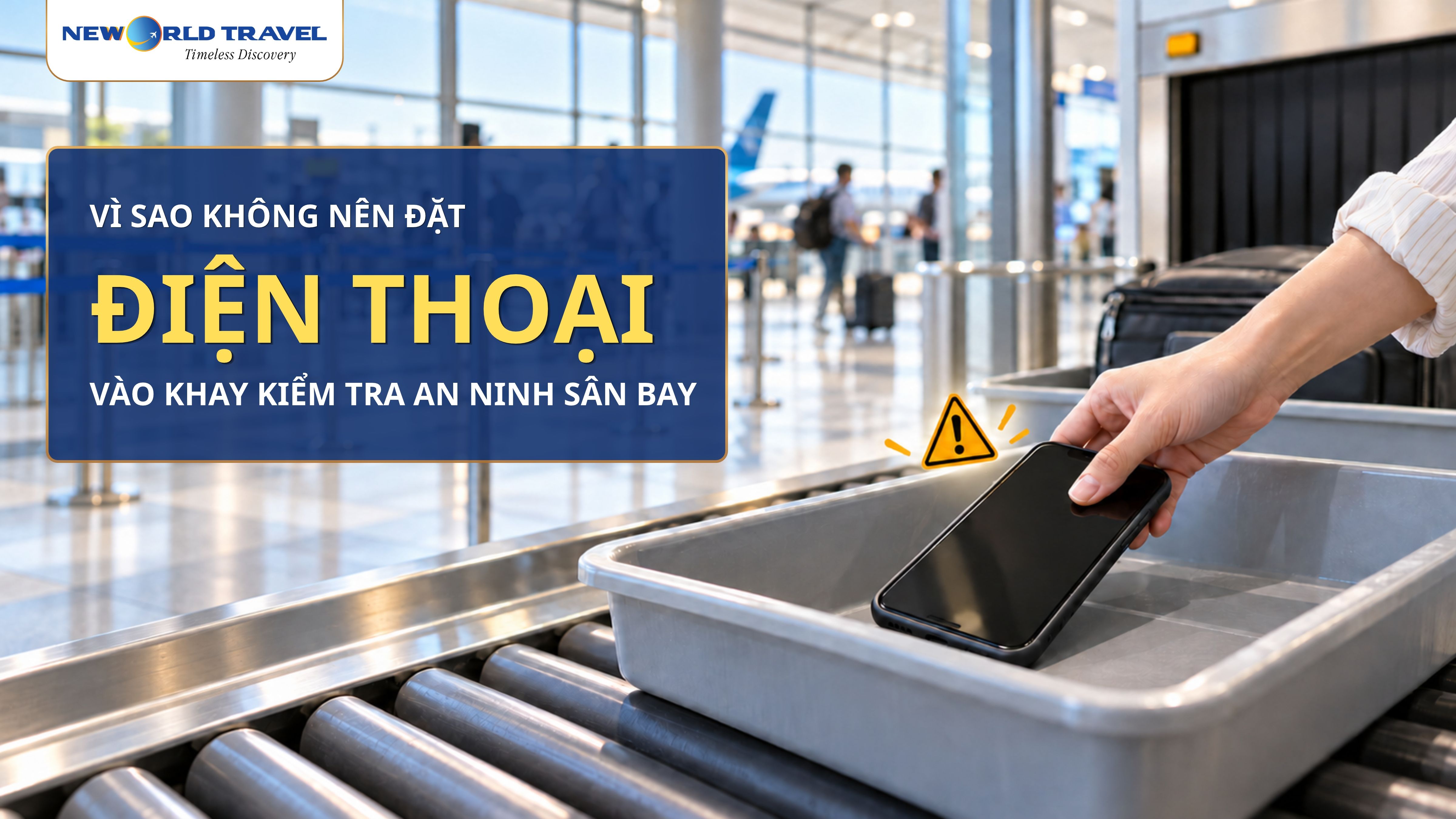 Vì sao không nên đặt điện thoại vào khay kiểm tra an ninh sân bay?
