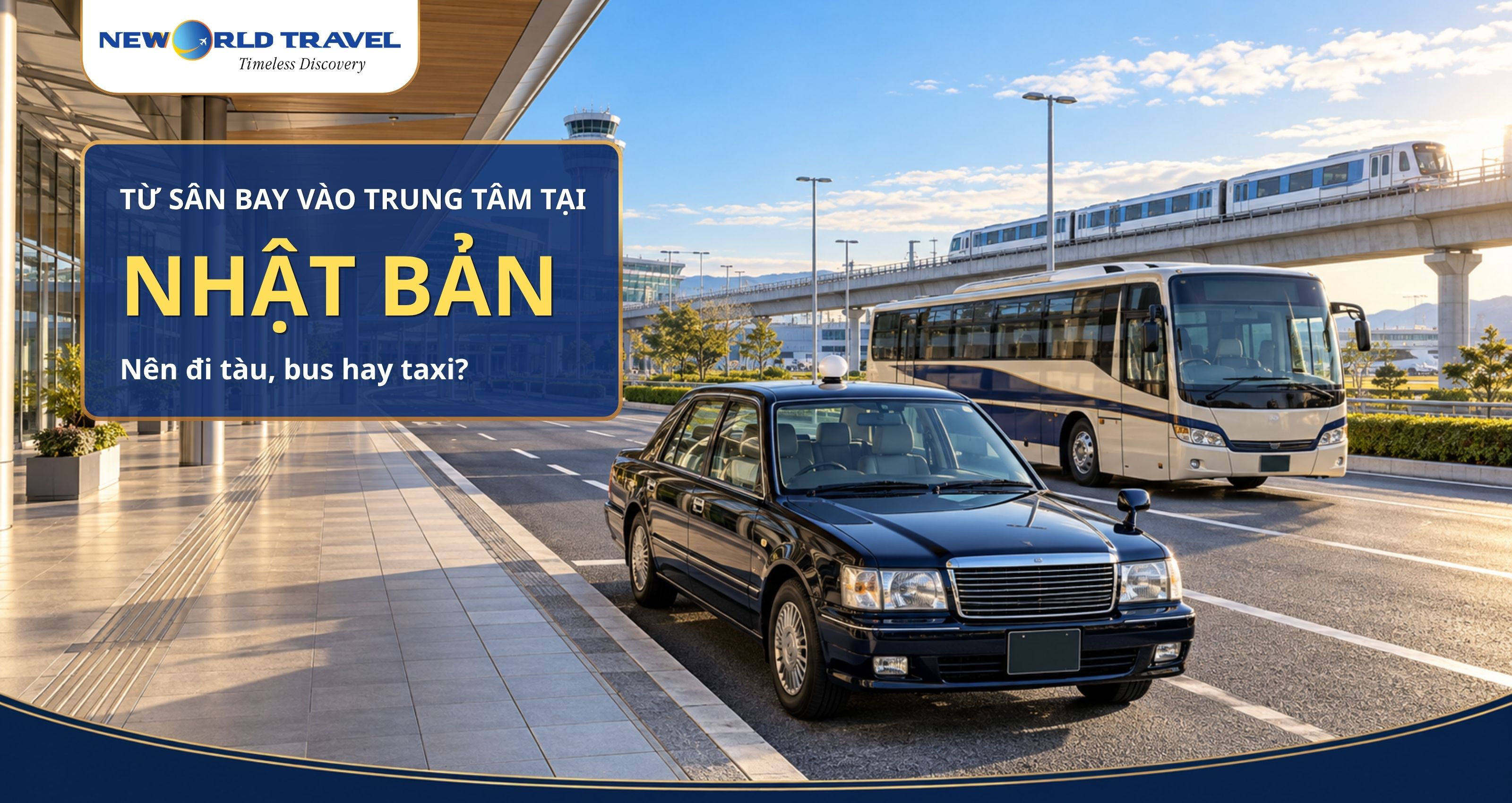 Từ sân bay vào trung tâm Nhật Bản: Nên đi tàu, bus hay taxi?