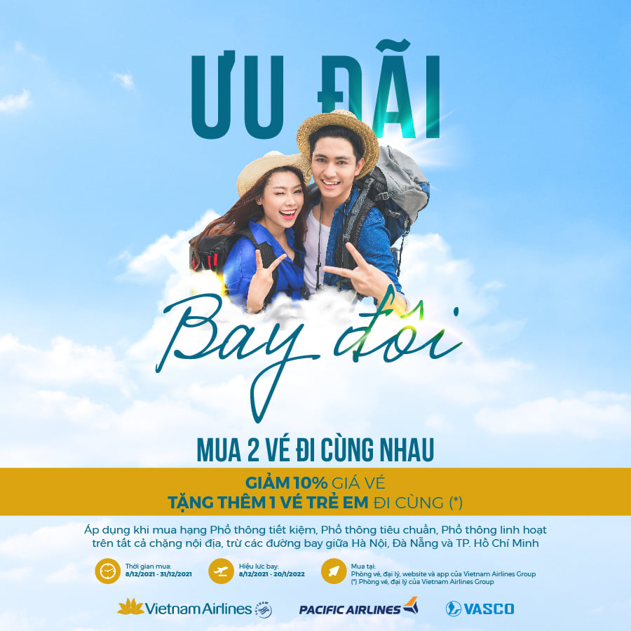 ĐÔI BẠN CÙNG BAY, NHẬN NGAY ƯU ĐÃI