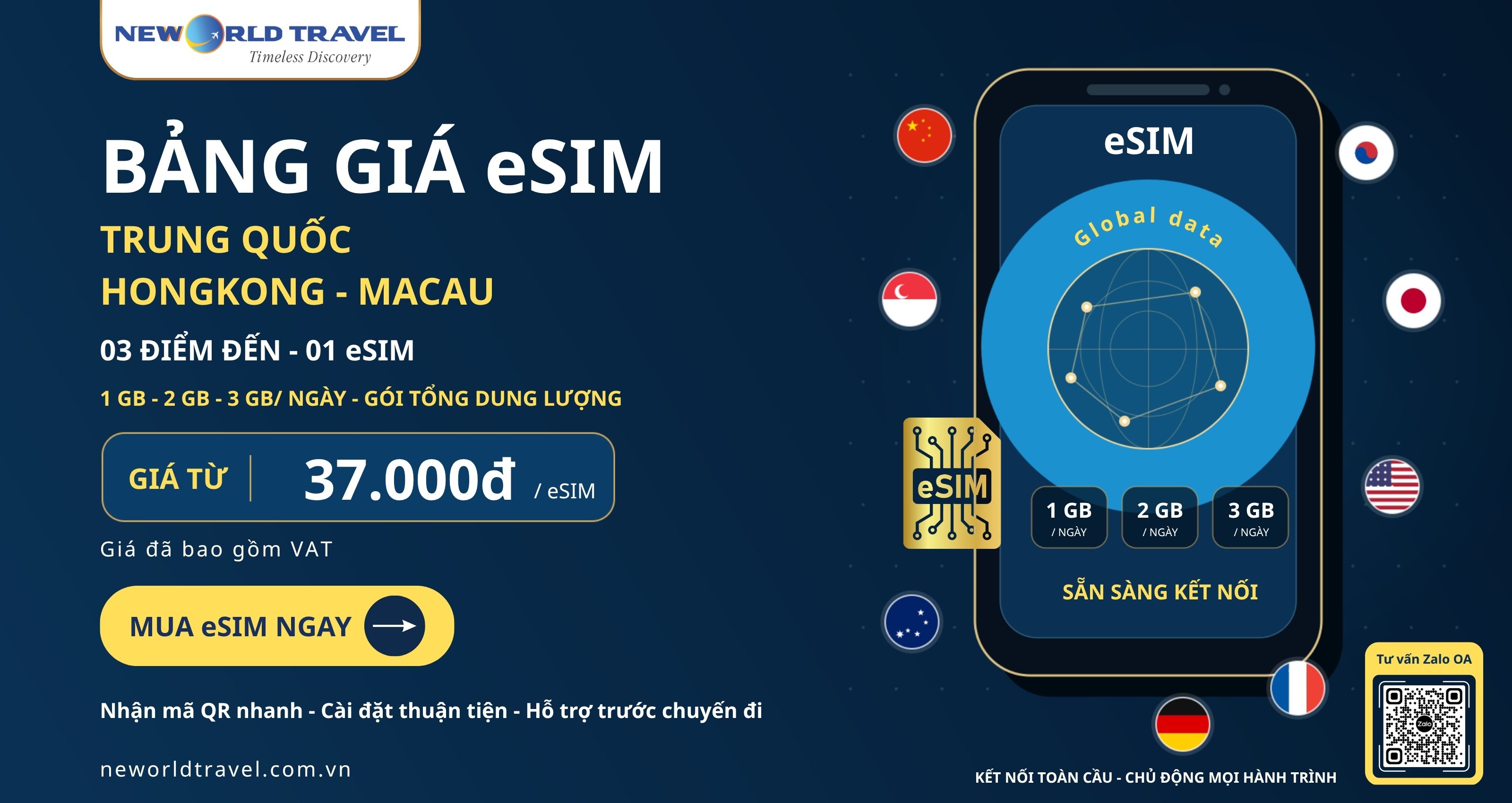 BẢNG GIÁ eSIM TRUNG QUỐC - HONG KONG - MACAU - KẾT NỐI THUẬN TIỆN TRONG SUỐT HÀNH TRÌNH