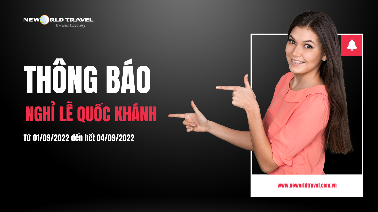 Thông báo nghỉ Lễ Quốc Khánh (từ 01/09/2022 đến hết 04/09/2022)