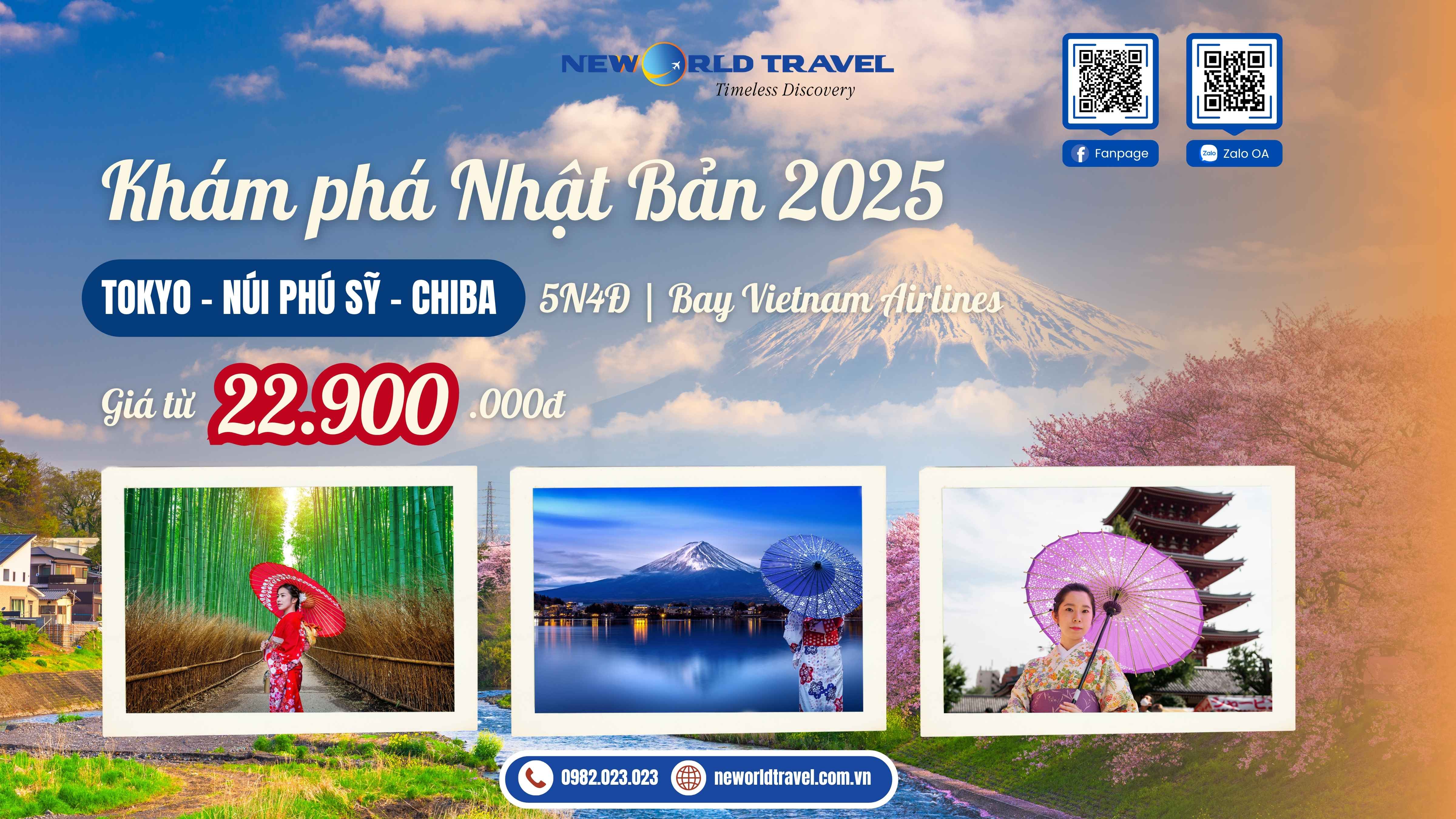 Khám phá Nhật Bản mùa hè Tokyo 🇯🇵 Núi Phú Sỹ 🇯🇵 Chiba 5N4Đ giá từ 22.900.000đ
