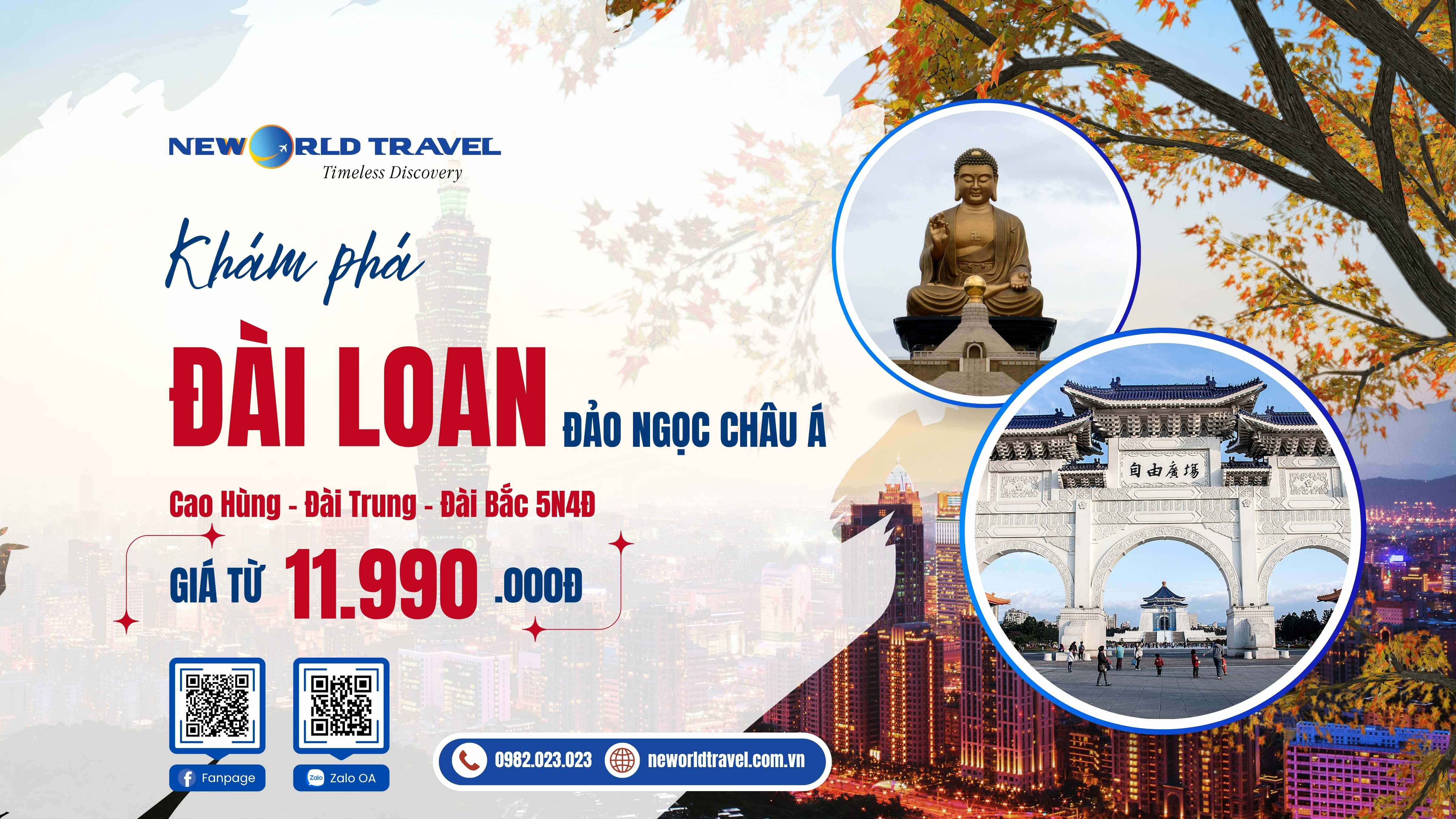 Khám phá Đài Loan 5N4Đ 🇹🇼 Đảo Ngọc Châu Á giá chỉ từ 11.990.000đ