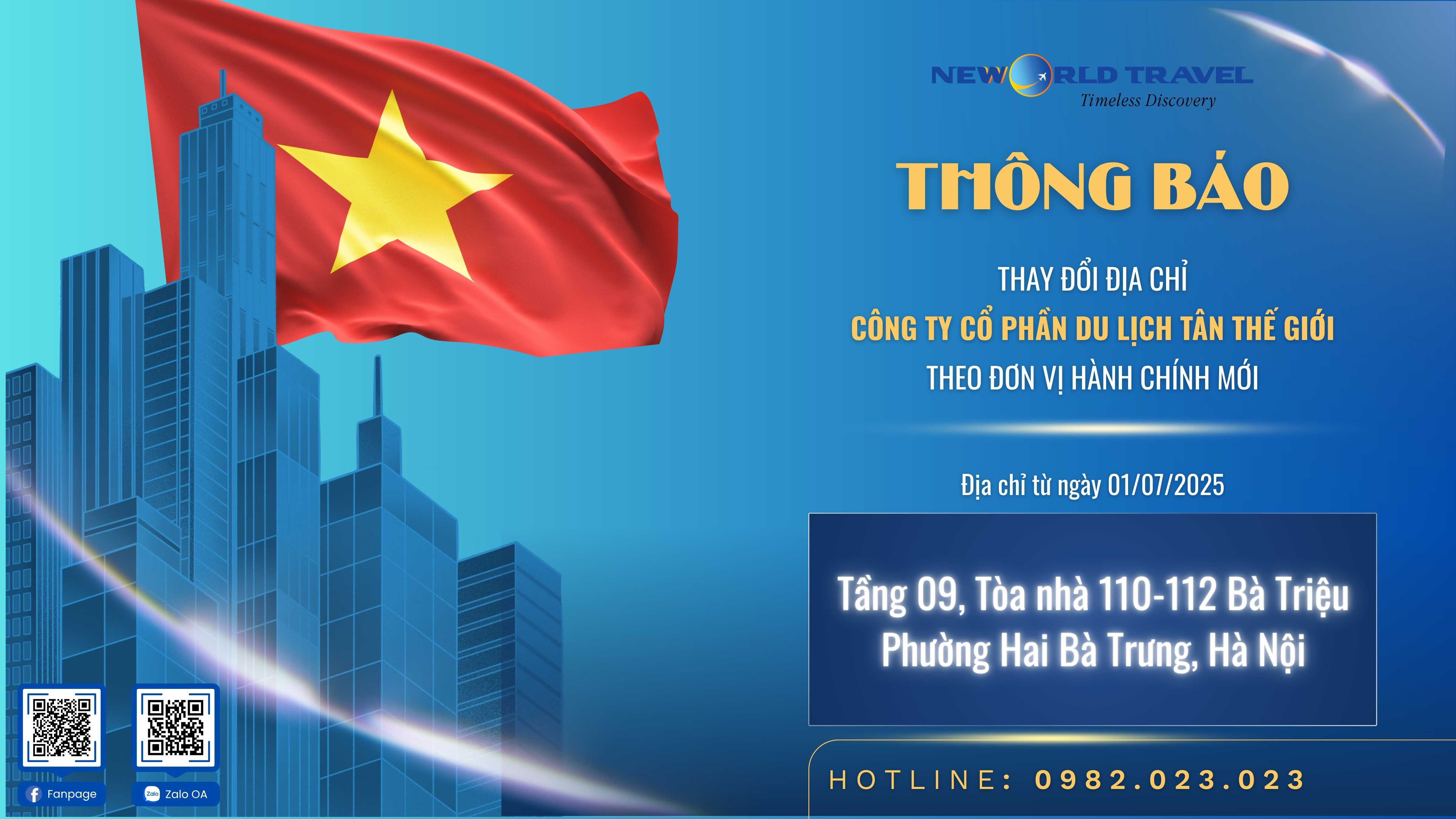 Thông báo điều chỉnh địa chỉ văn phòng theo đơn vị hành chính mới từ 01/07/2025