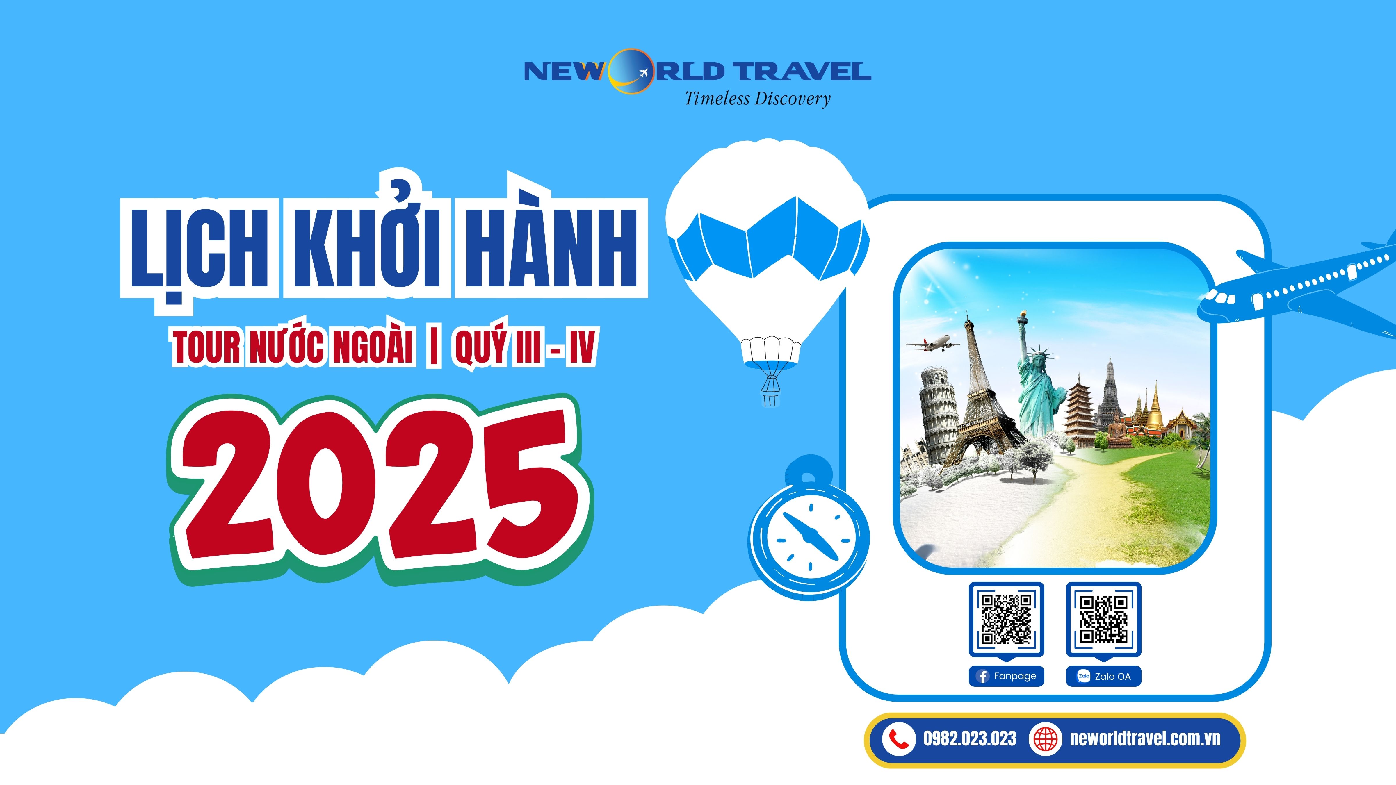 ✨ Lịch khởi hành Tour nước ngoài Quý III & Quý IV