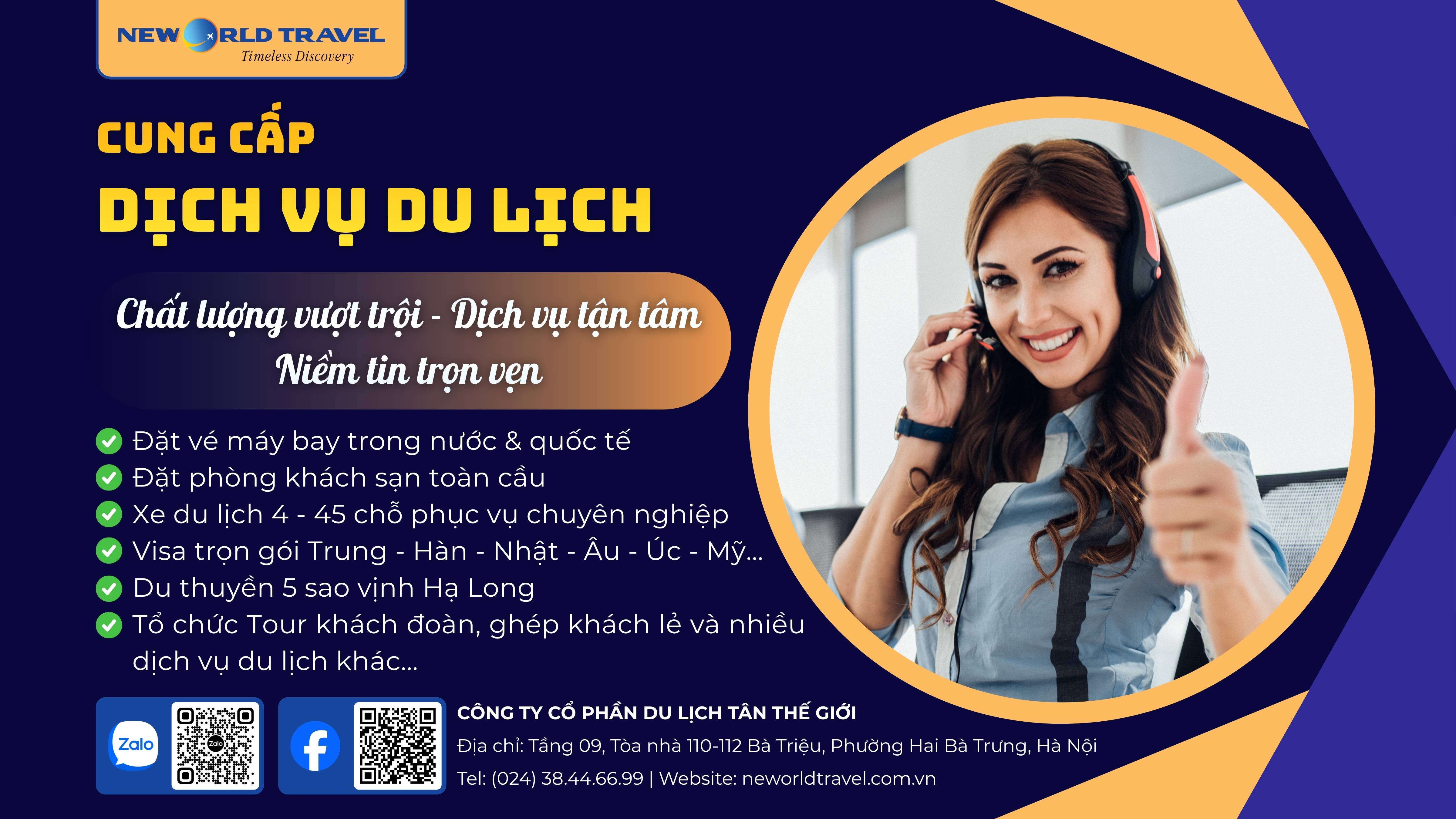 New World Travel 💑 Chất lượng vượt trội - Dịch vụ tận tâm - Niềm tin trọn vẹn