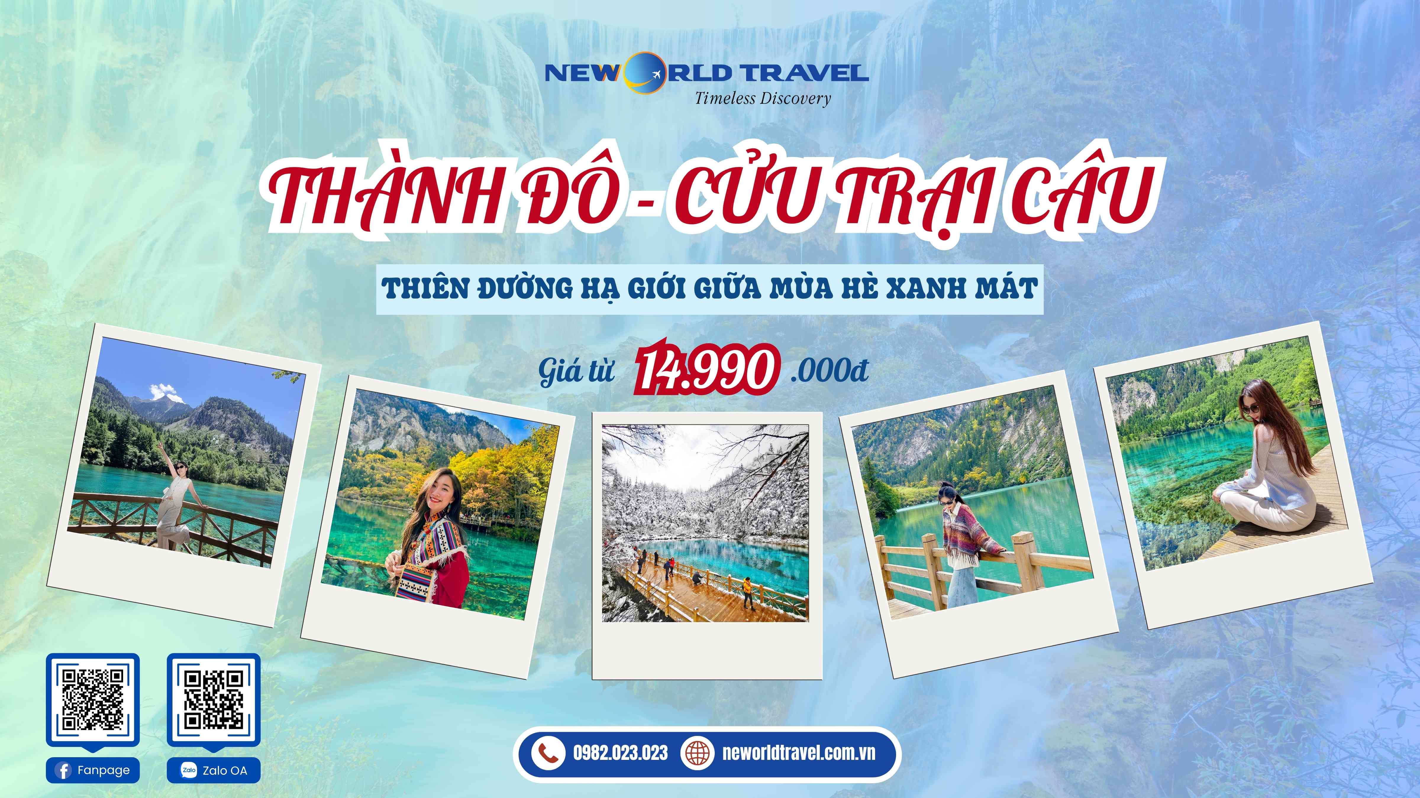 Thành Đô 💦🌊 Cửu Trại Câu mùa hè xanh mát giá từ 14.990.000đ