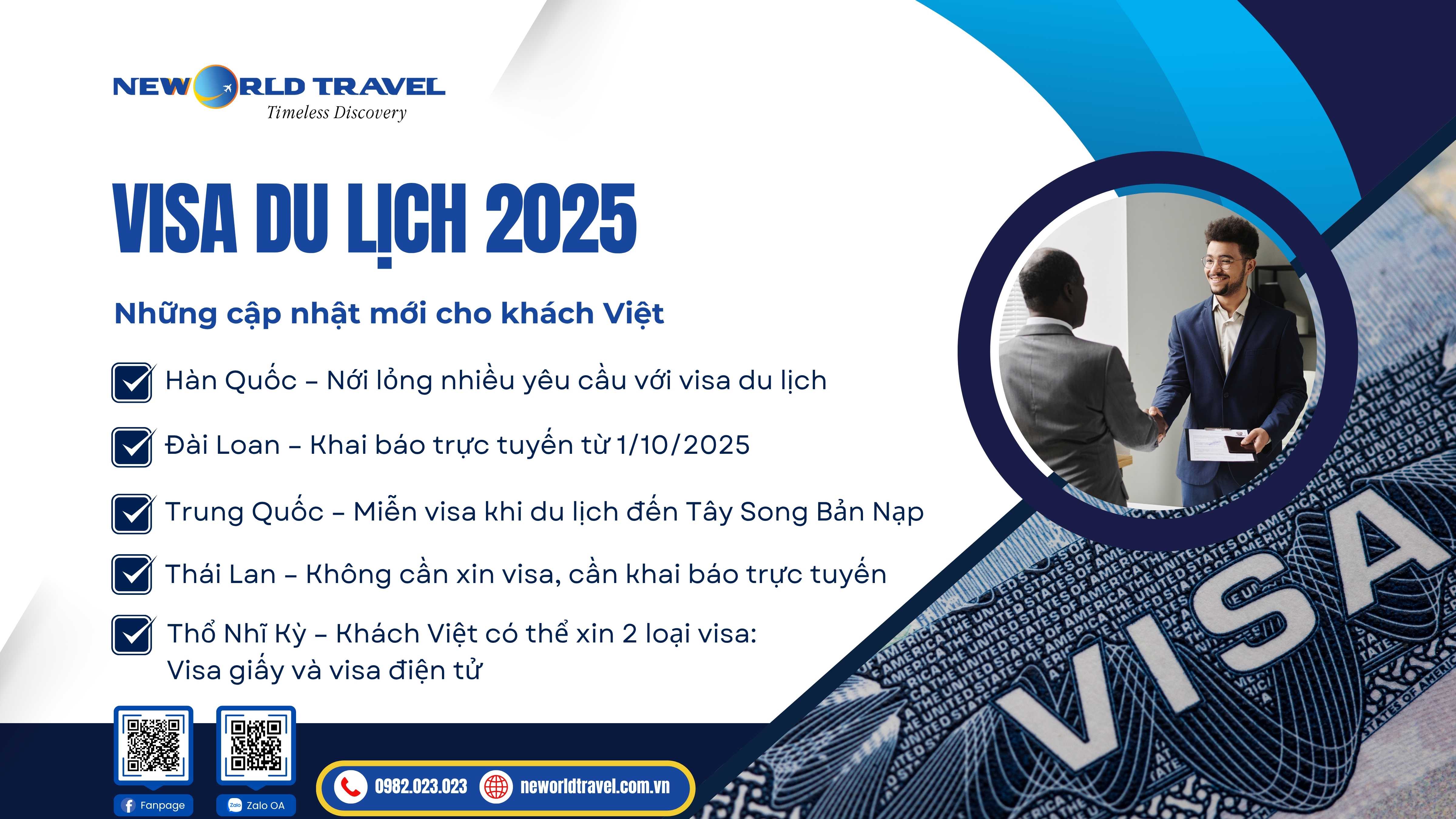 Visa du lịch 2025: Những cập nhật mới cho khách Việt