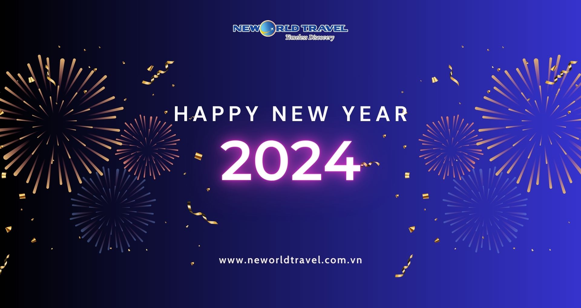 [ Du lịch Tân Thế Giới - New World Travel ] Chúc mừng năm mới và thông báo lịch nghỉ Tết dương lịch 2024