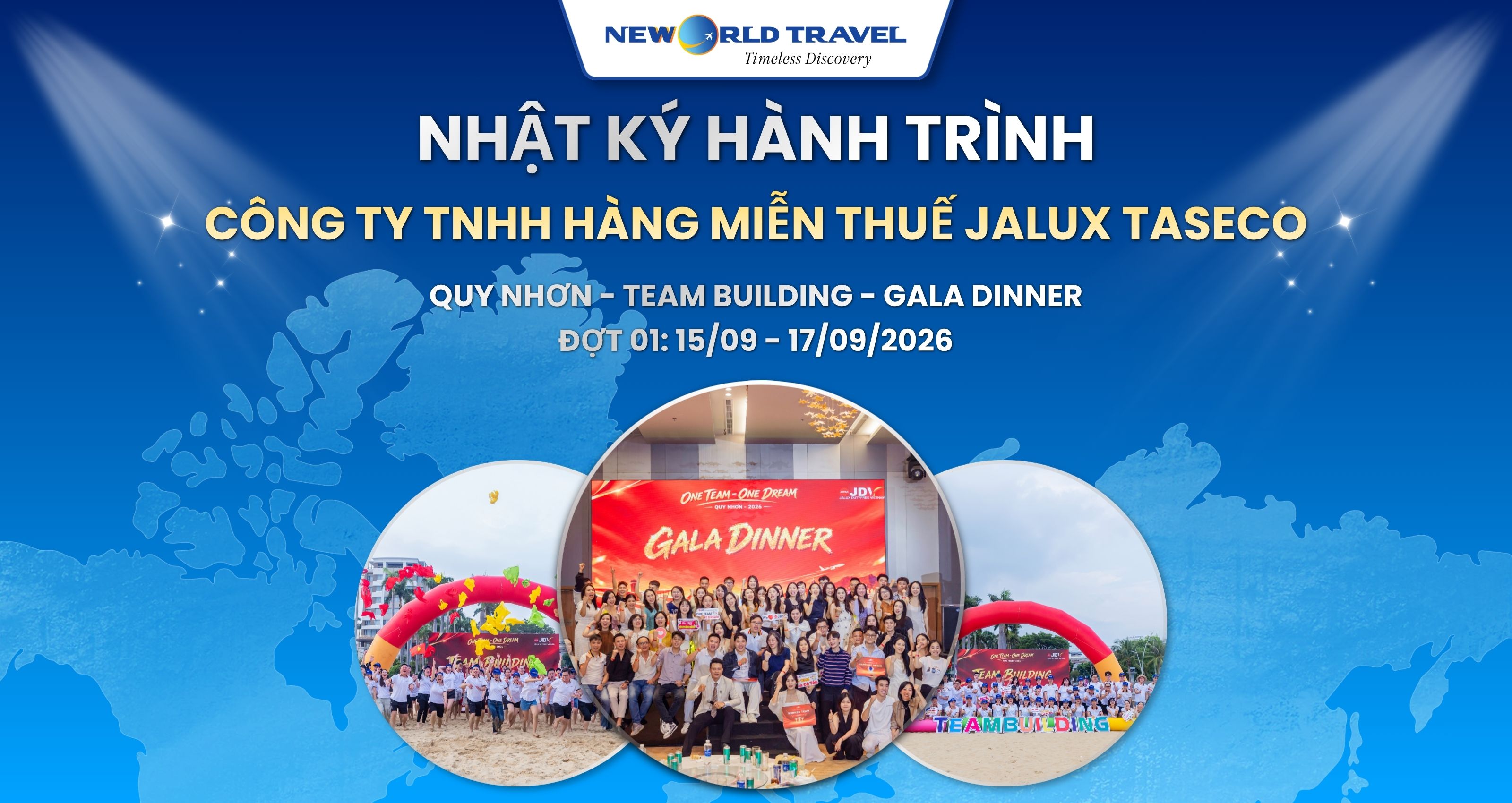 Nhật ký hành trình Jalux Taseco Quy Nhơn đợt 1 – Team Building và Gala Dinner (15–17/09/2026)