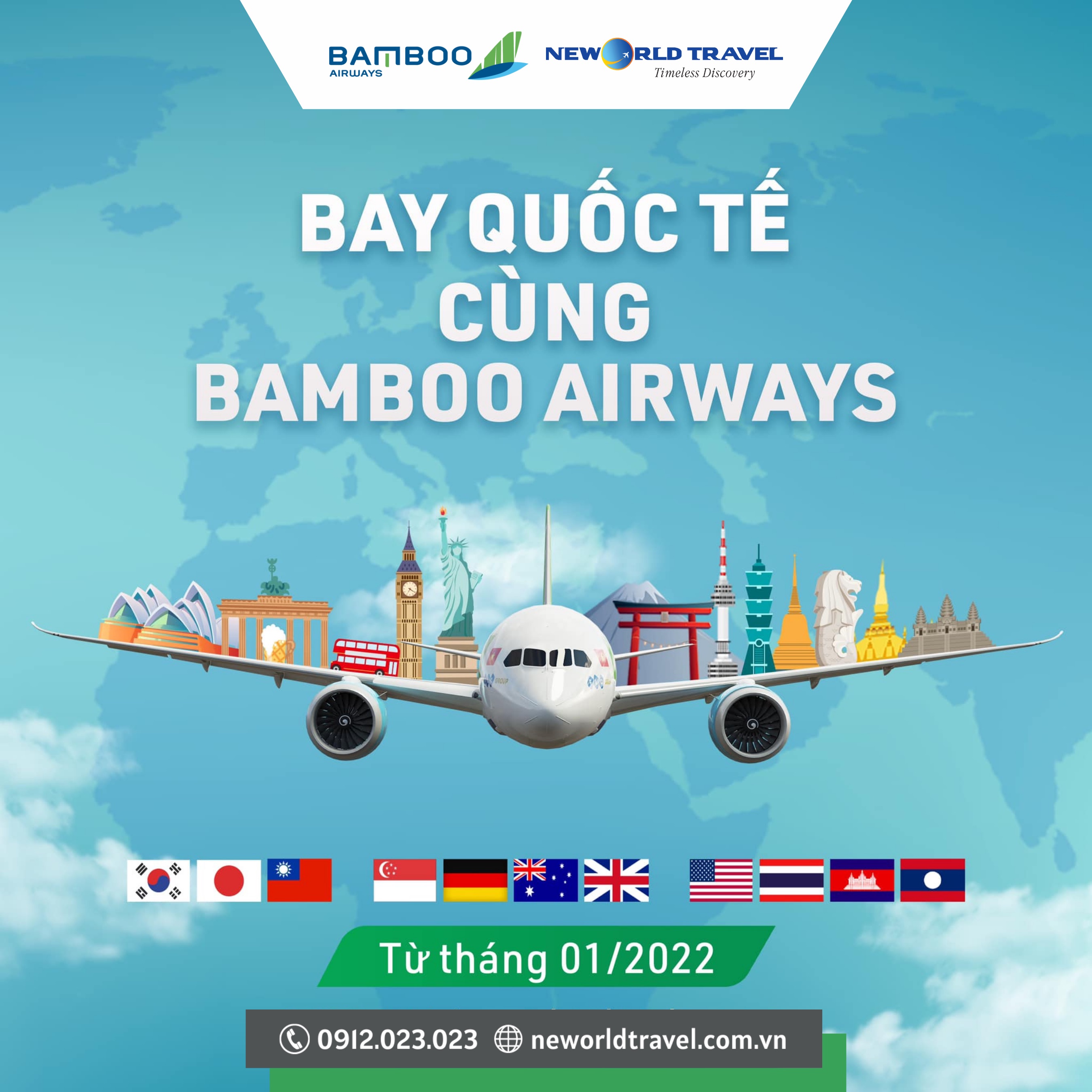 KHÁM PHÁ LỊCH BAY QUỐC TẾ CỦA BAMBOO AIRWAYS