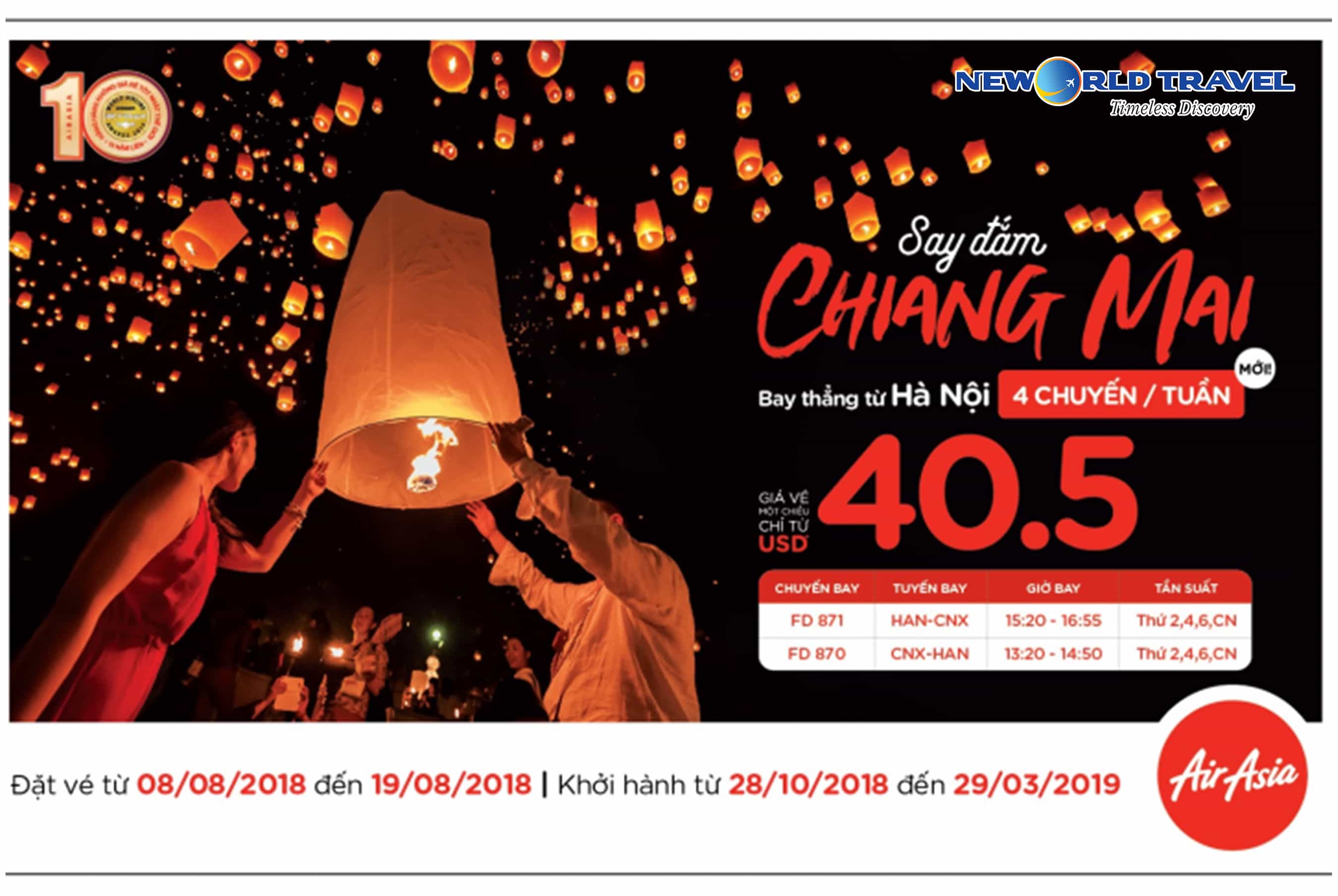 Say đắm Chiangmai, bay thẳng từ Hà Nội với AIR ASIA