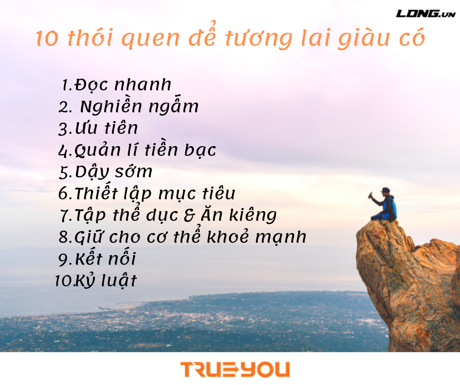 10 thói quen để có tương lai giàu có