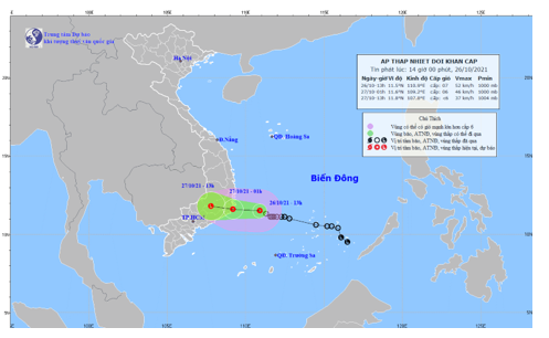 TIN ÁP THẤP NHIỆT ĐỚI KHẨN CẤP  26/10/2021 05:15:26