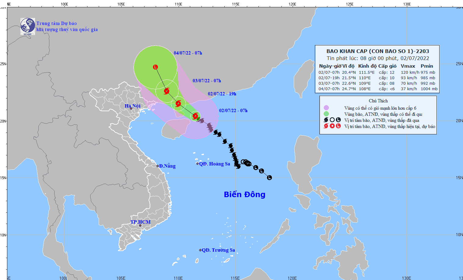 TIN BÃO KHẨN CẤP (Cơn bão số 1)