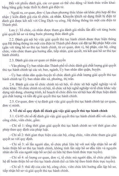 Đánh giá việc giải quyết thủ tục hành chính theo quyết định 25/2020/QĐ-UBND