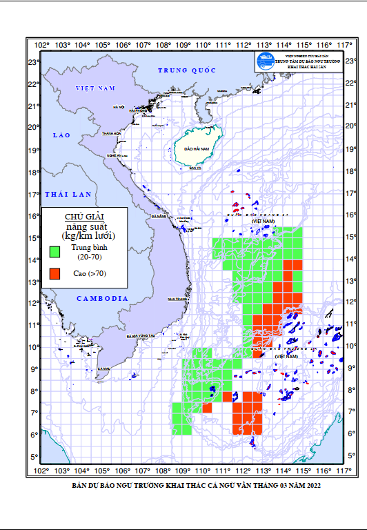 BẢN TIN Dự báo ngư trường khai thác cá ngừ vằn (Hạn tháng, tháng 03/2022) (01-03-2022)