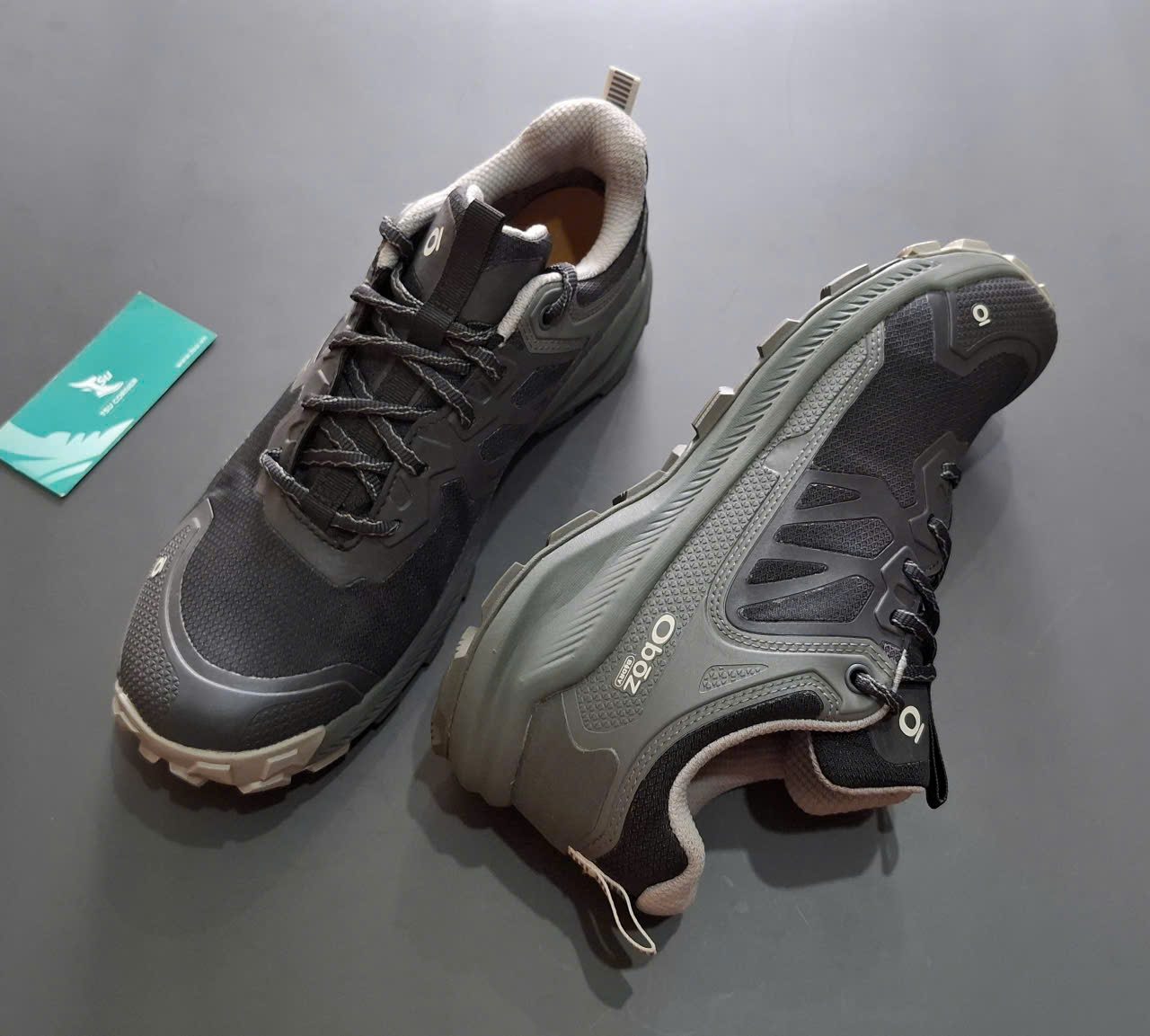 Giày leo núi  O.B.O.Z Katabatic BDry kháng nước - Xám đen ( Unisex)