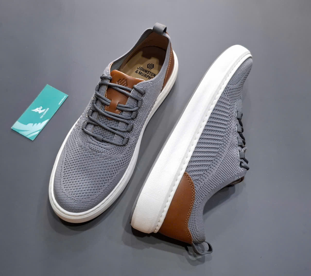 Giày thời trang/công sở Johnston & Murphy Knit - Xám