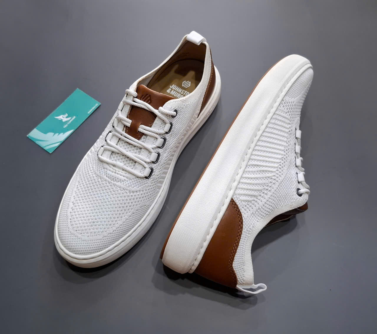 Giày thời trang/công sở Johnston & Murphy Knit - trắng