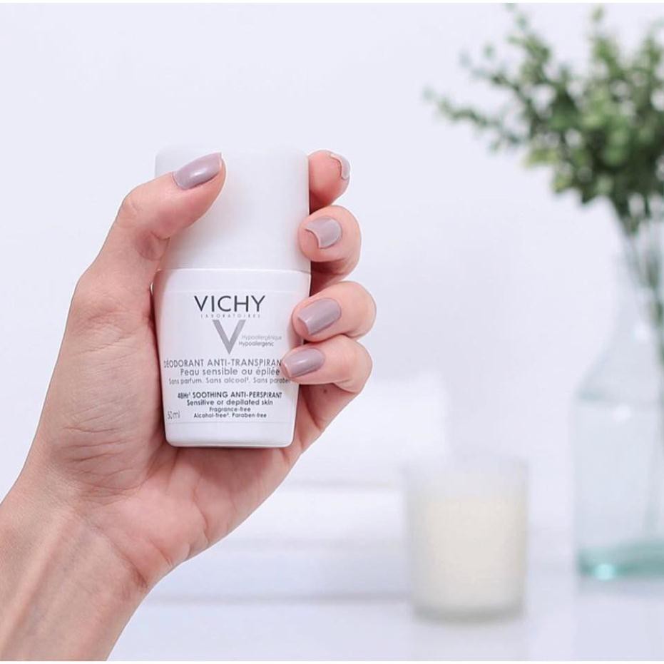 Lăn khử mùi Vichy Deodorant Anti Transpirant 48h xách tay Pháp