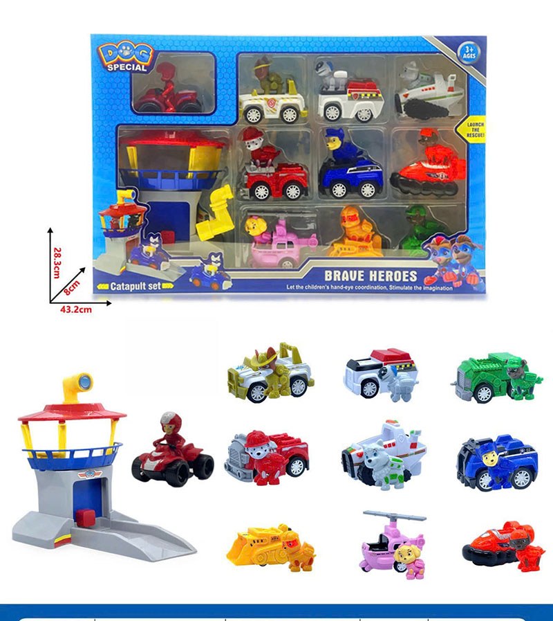 Bộ Đồ Chơi Chó Cứu Hộ Kèm Tháp Quan Sát & Bệ Phóng Xe – Dog Special Brave Heroes